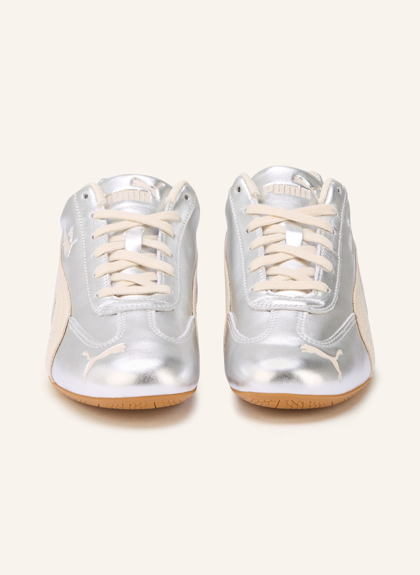 PUMA SPEEDCAT SILVER sneakers: SILVER / BEIGE