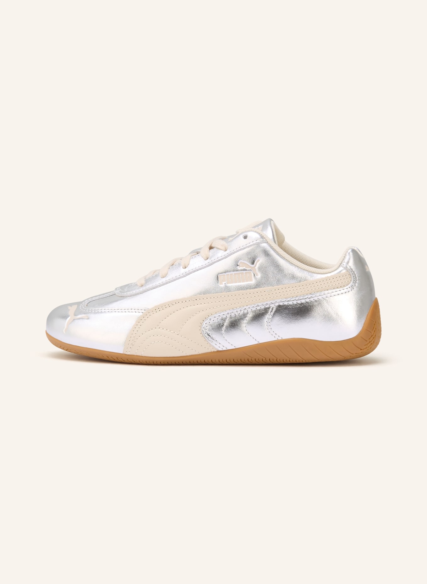 PUMA SPEEDCAT SILVER sneakers: SILVER / BEIGE
