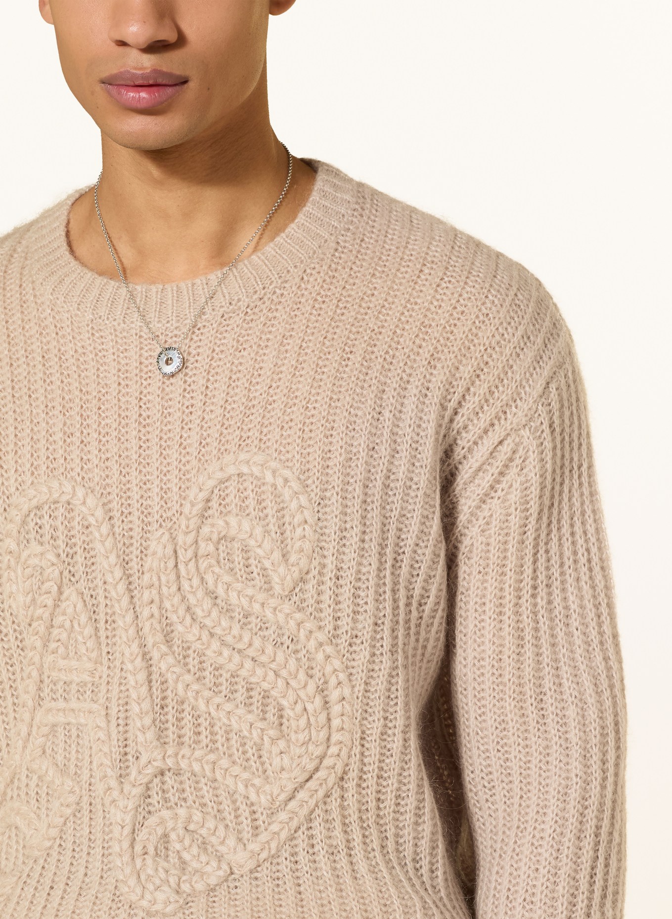 ALLSAINTS Pullover CHAINY mit Mohair: HELLBRAUN