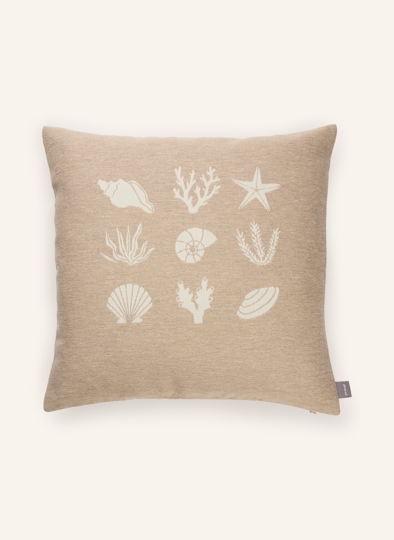 PAD Decorative pillowcase CORALS: BEIGE / ECRU