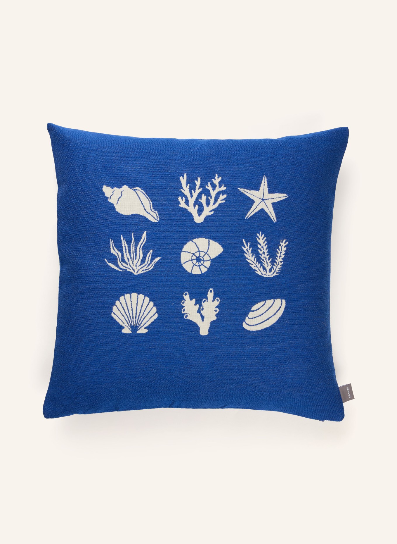 PAD Decorative pillowcase CORALS: BLUE / WHITE