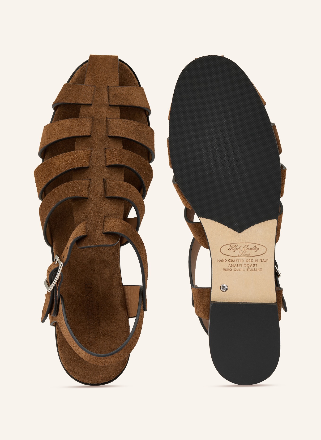 VIAMERCANTI Sandalen ANDREA: BRAUN