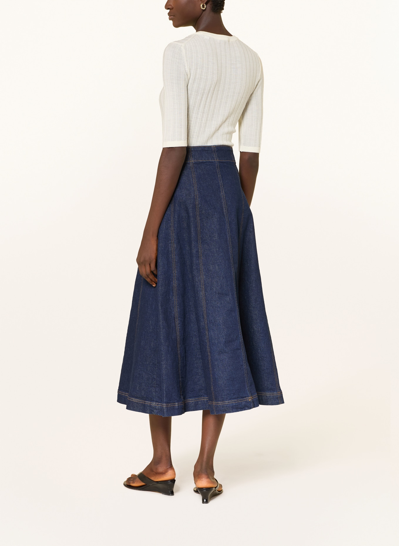 Veronica Beard Strickshirt DEBOIS aus Merinowolle: CREME