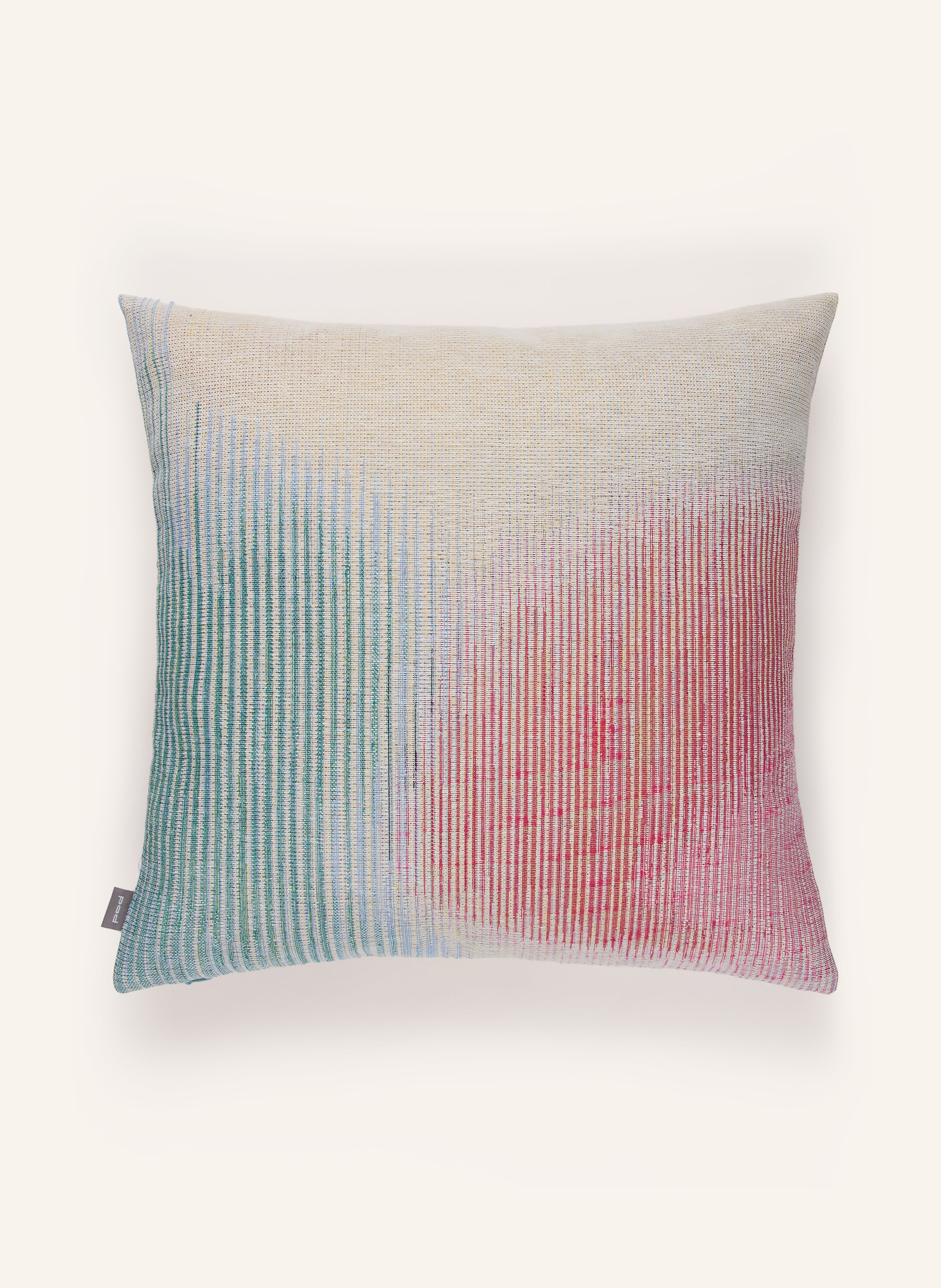 PAD Decorative pillowcase LEGEND: CREAM / GREEN / LIGHT BLUE