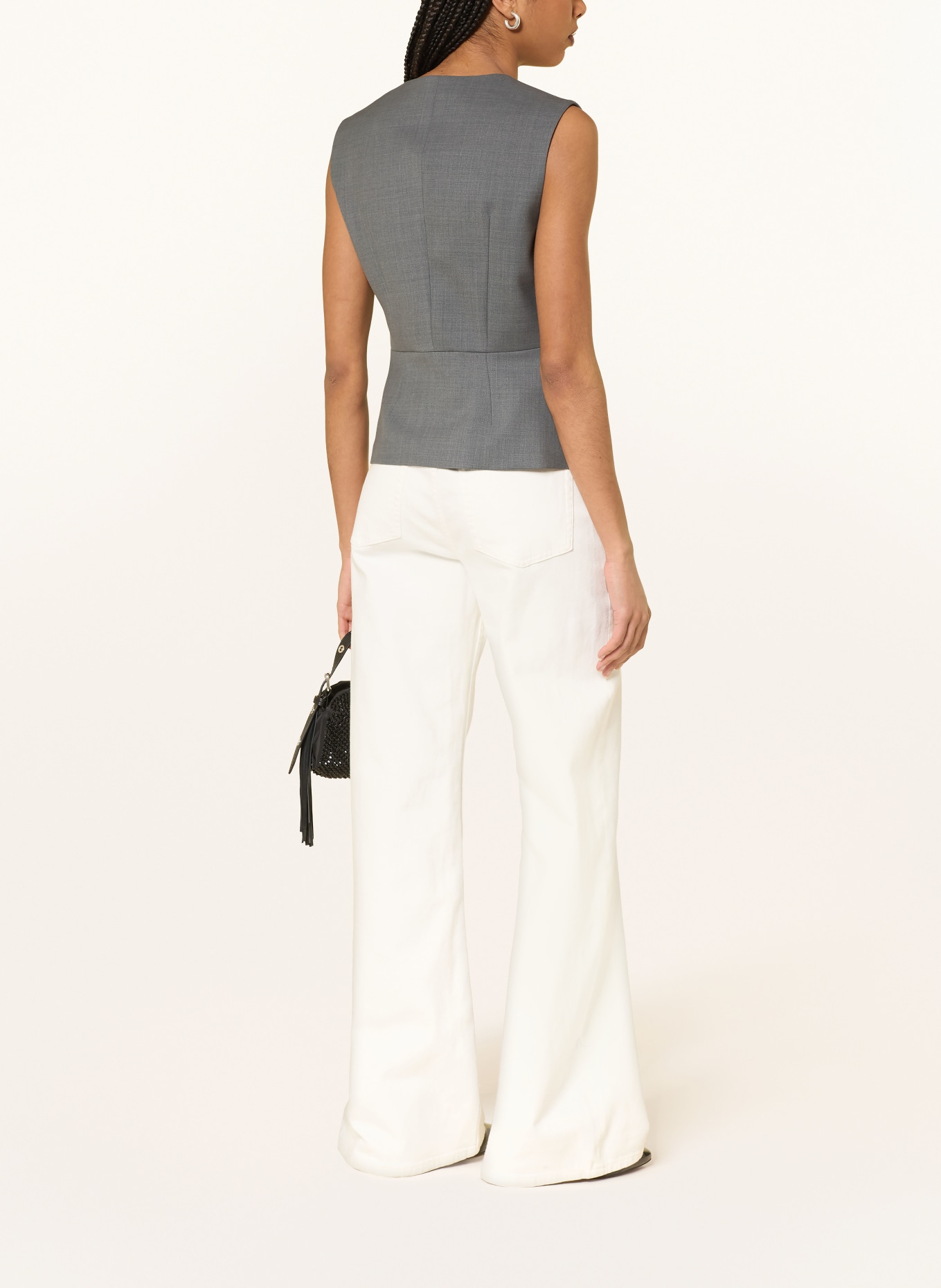 maje Blazerweste mit Schmucksteinen: GRAU