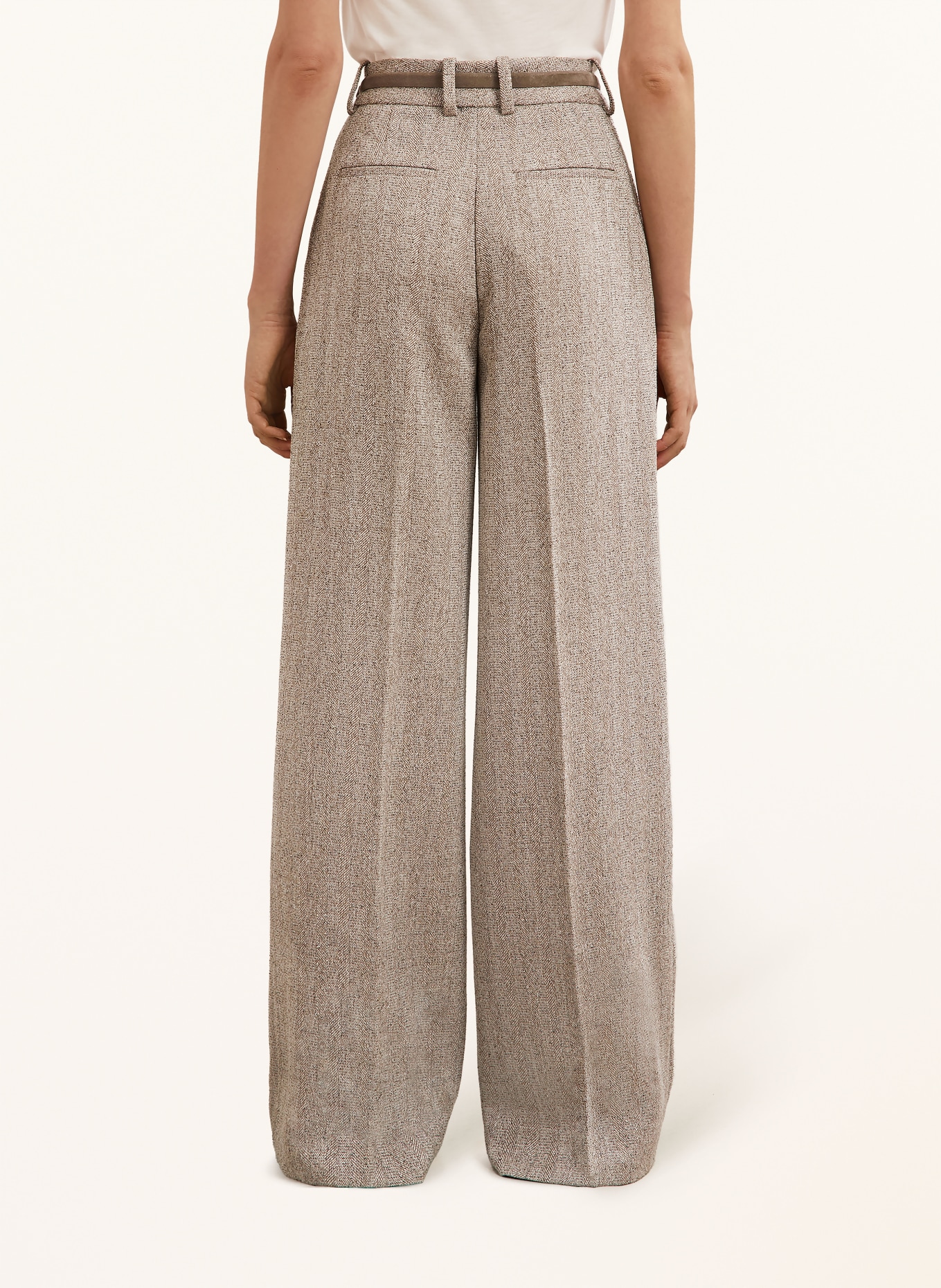 REISS Kalhoty Marlene ISLA: SVĚTLE HNĚDÁ / REŽNÁ / TMAVĚ ŠEDÁ