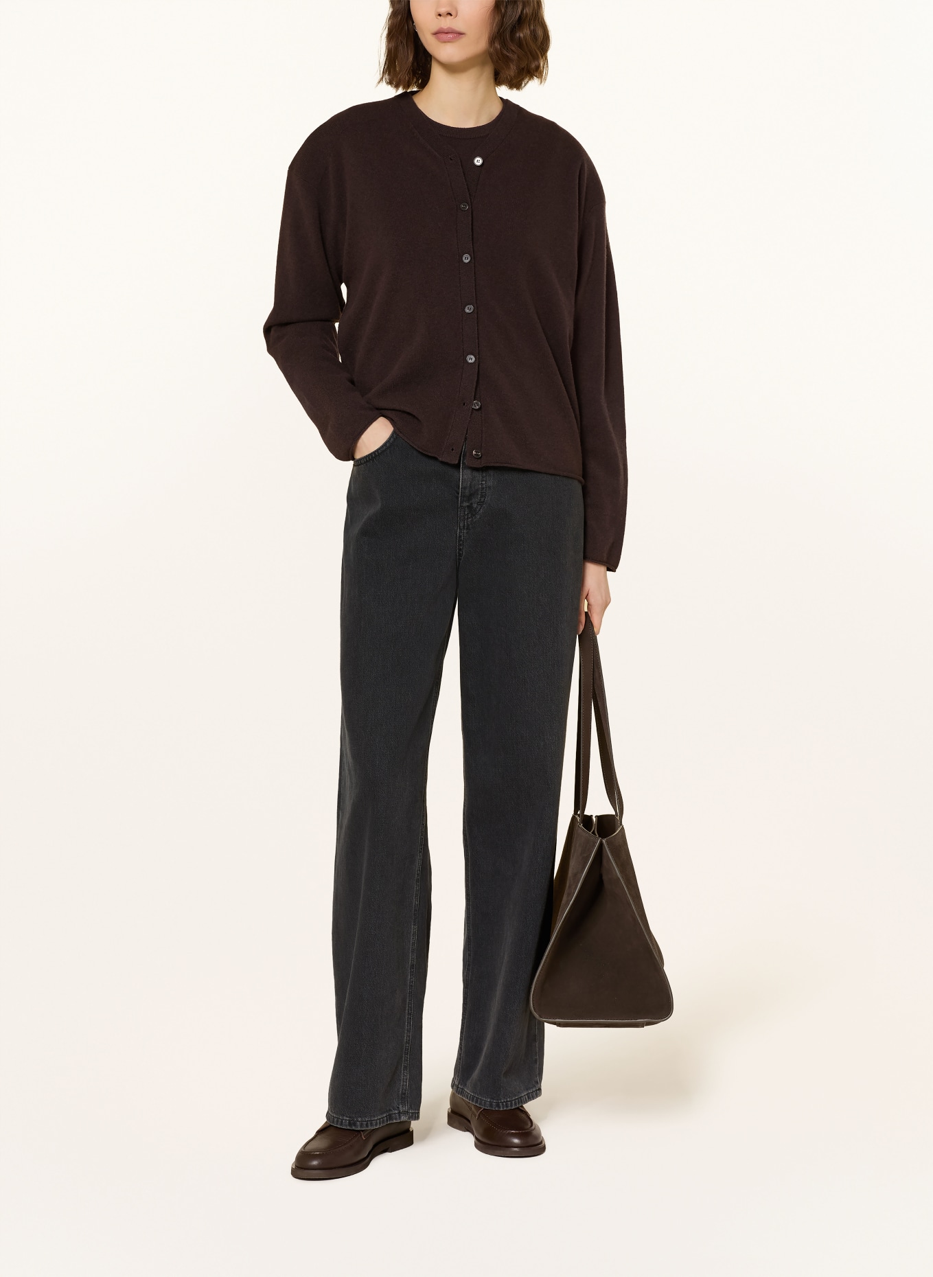 COS Strickjacke: DUNKELBRAUN