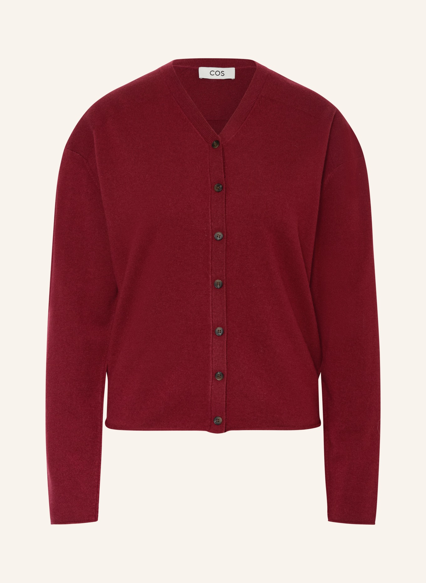 COS cardigan: DARK RED