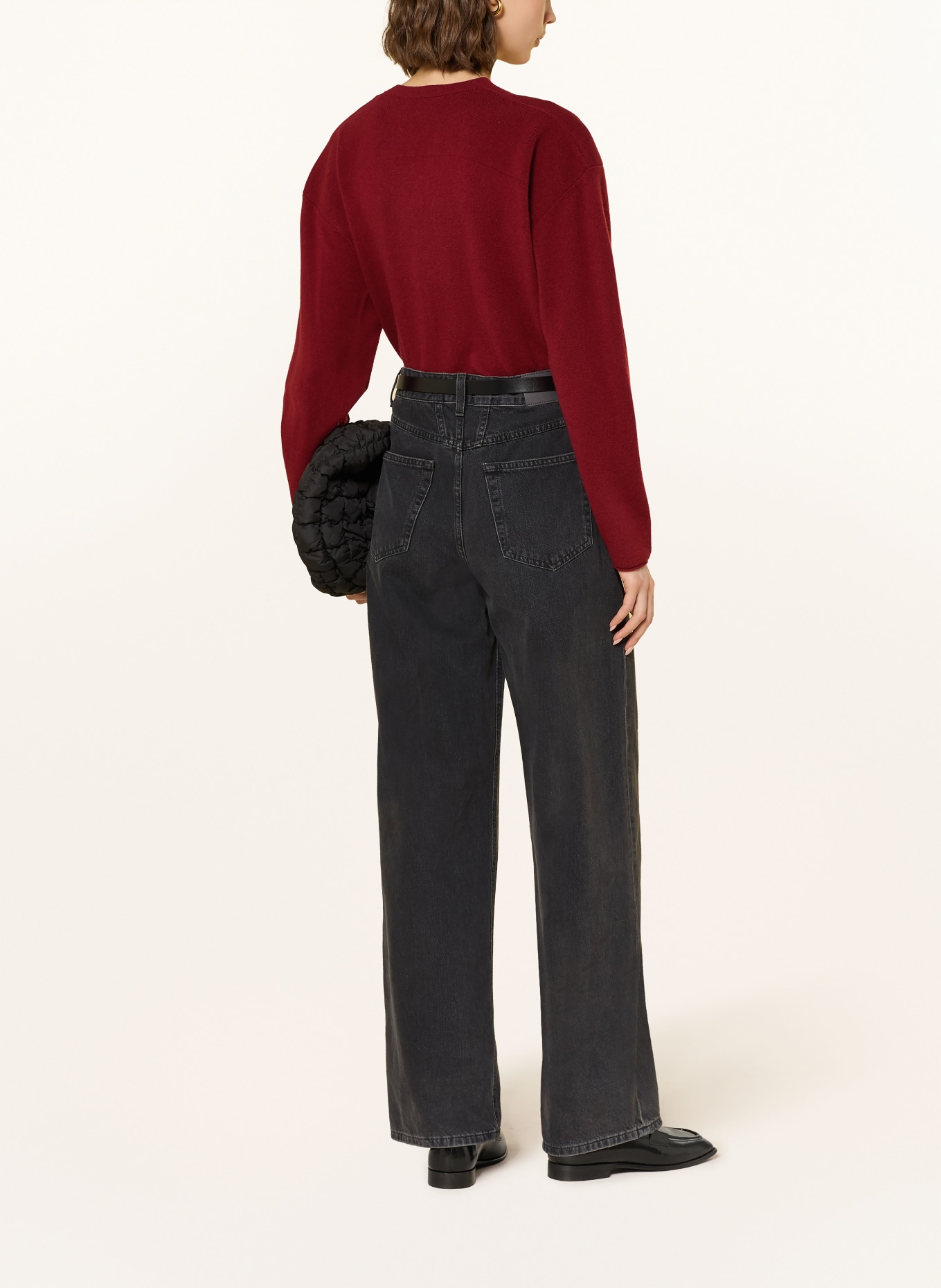 COS cardigan: DARK RED