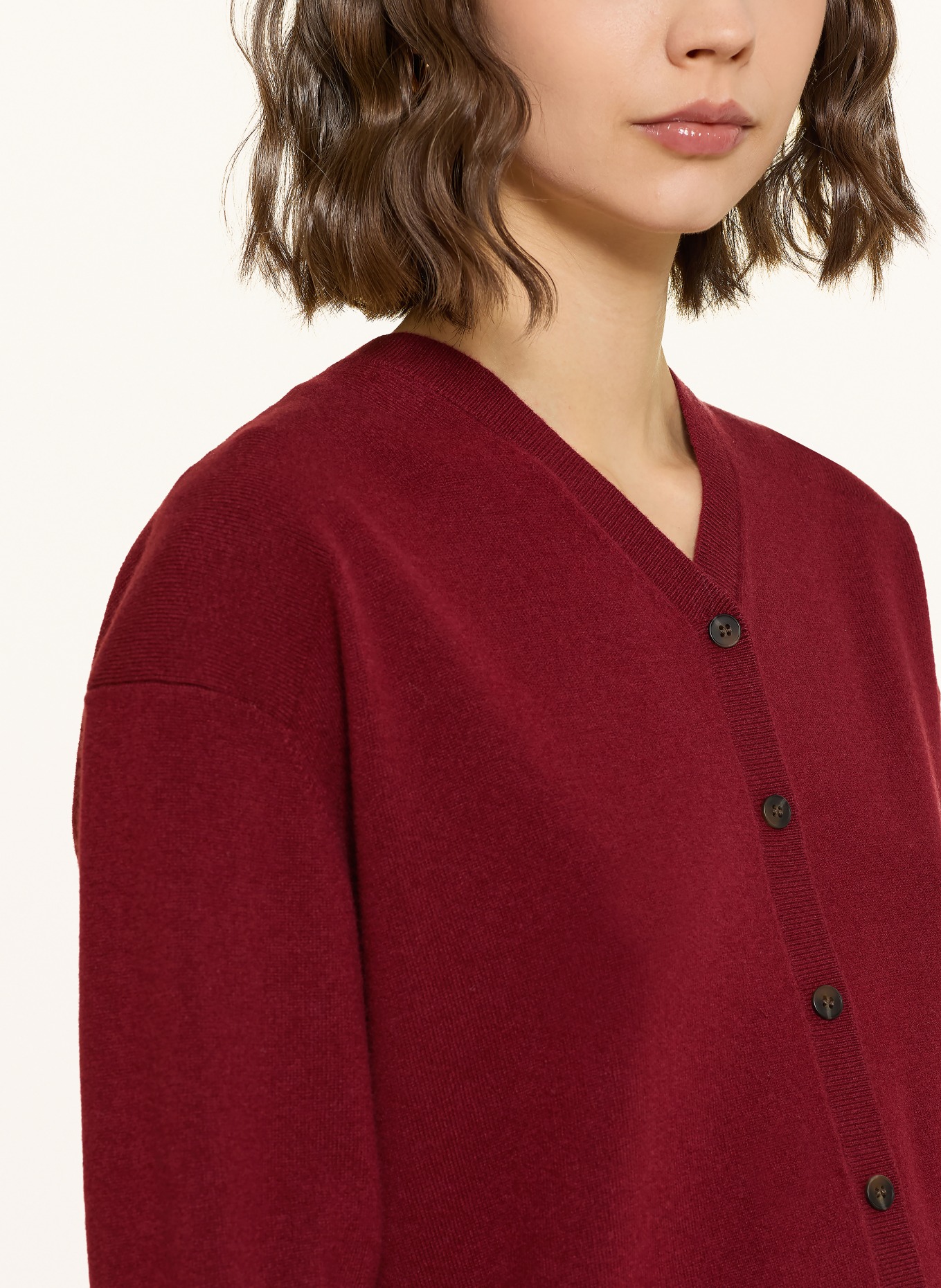 COS cardigan: DARK RED