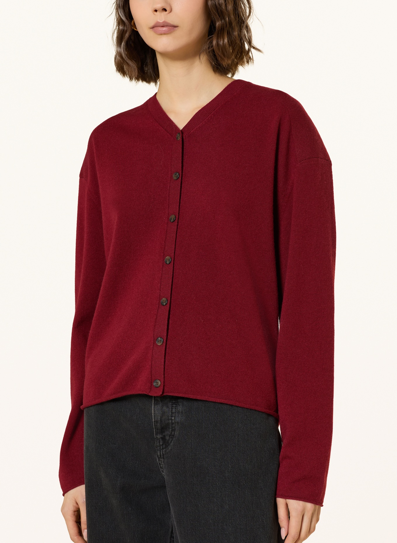 COS cardigan: DARK RED