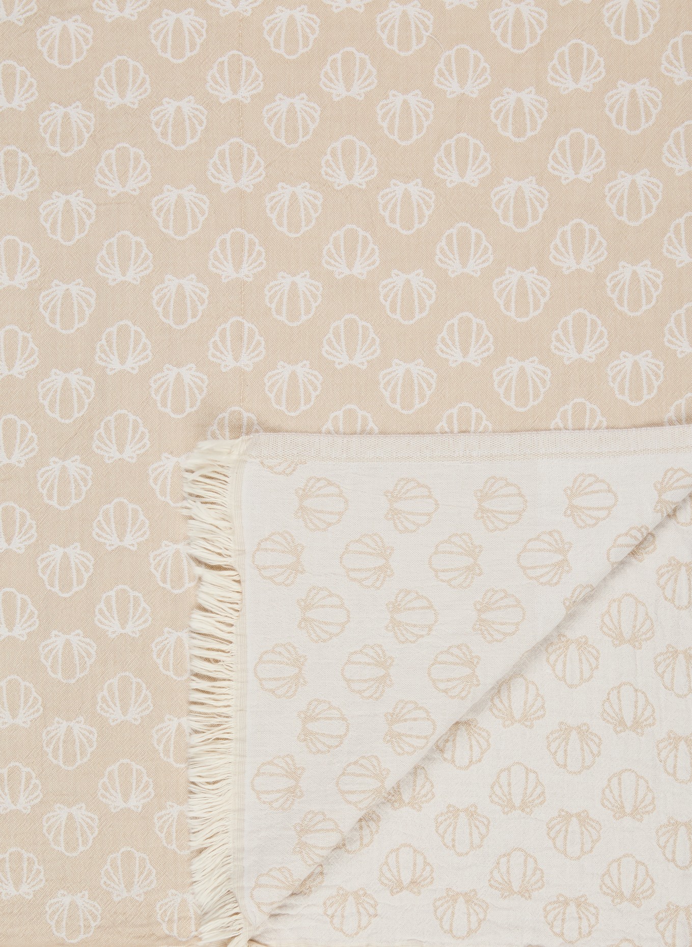 PAD Strandtuch BEACH PALM: HELLBRAUN / CREME