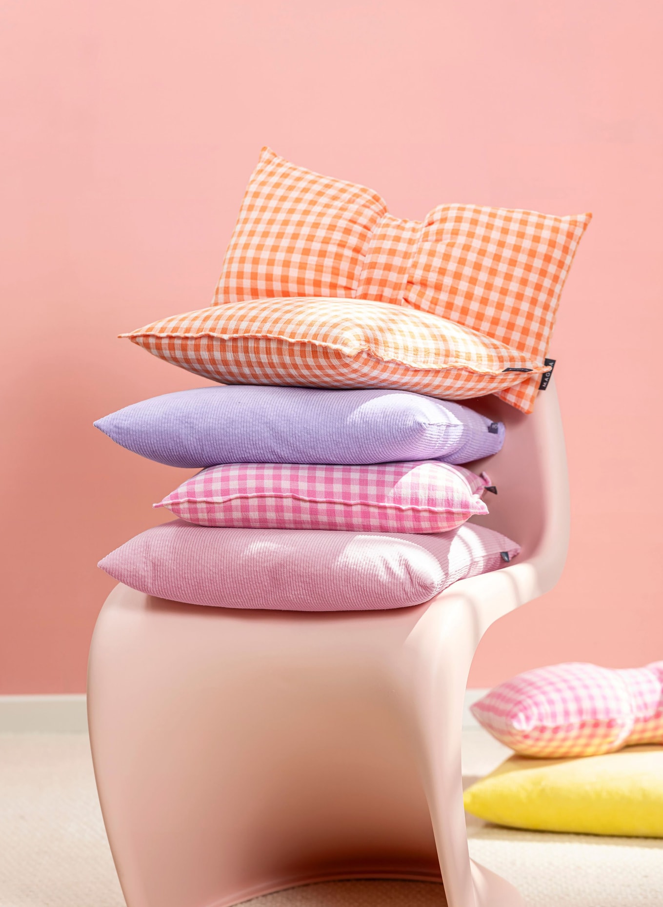 MAGMA Dekokissenhülle PAULINE: ROSA / HELLROSA