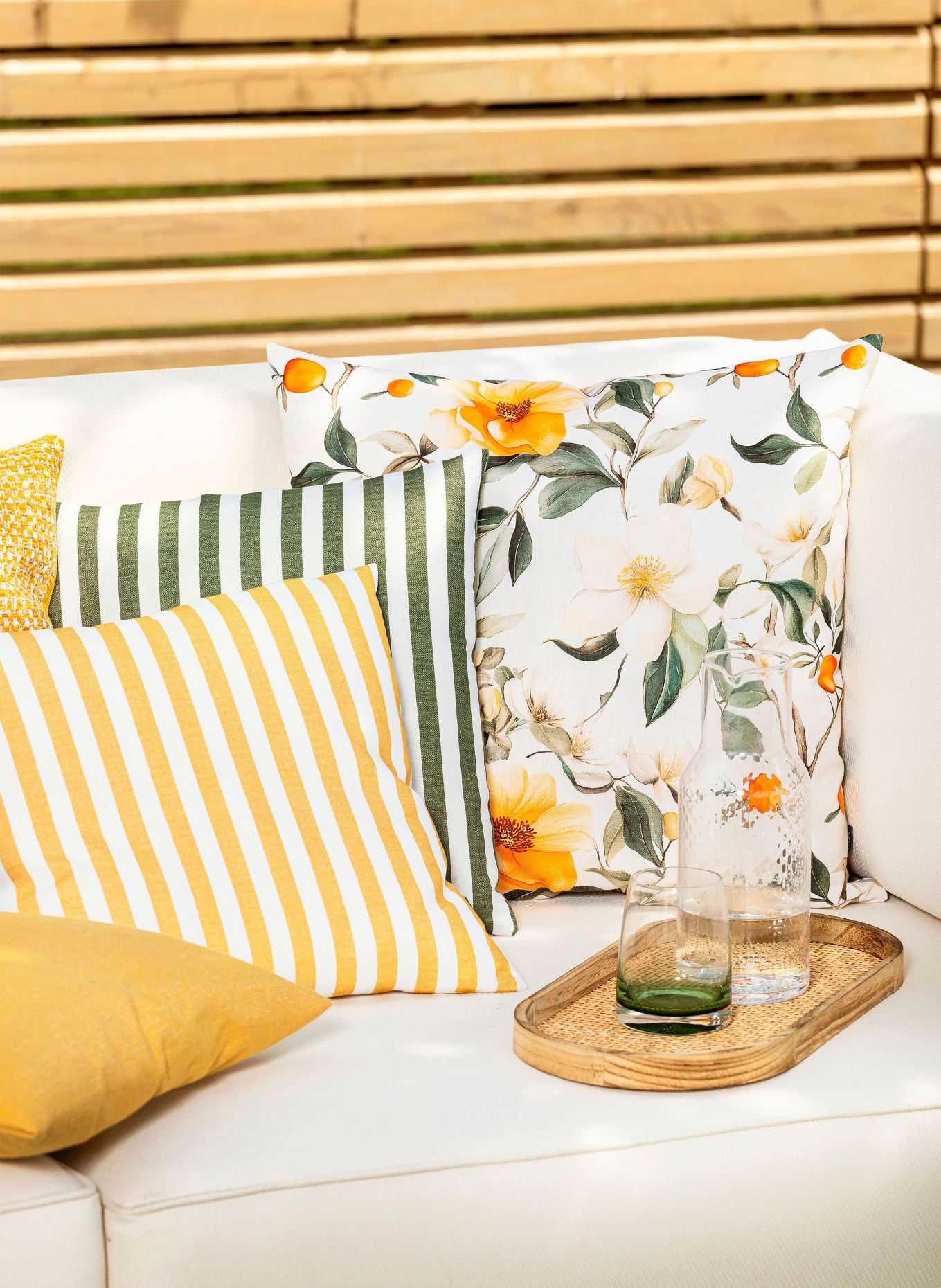 MAGMA Decorative pillowcase TOSCO: DARK GREEN / WHITE