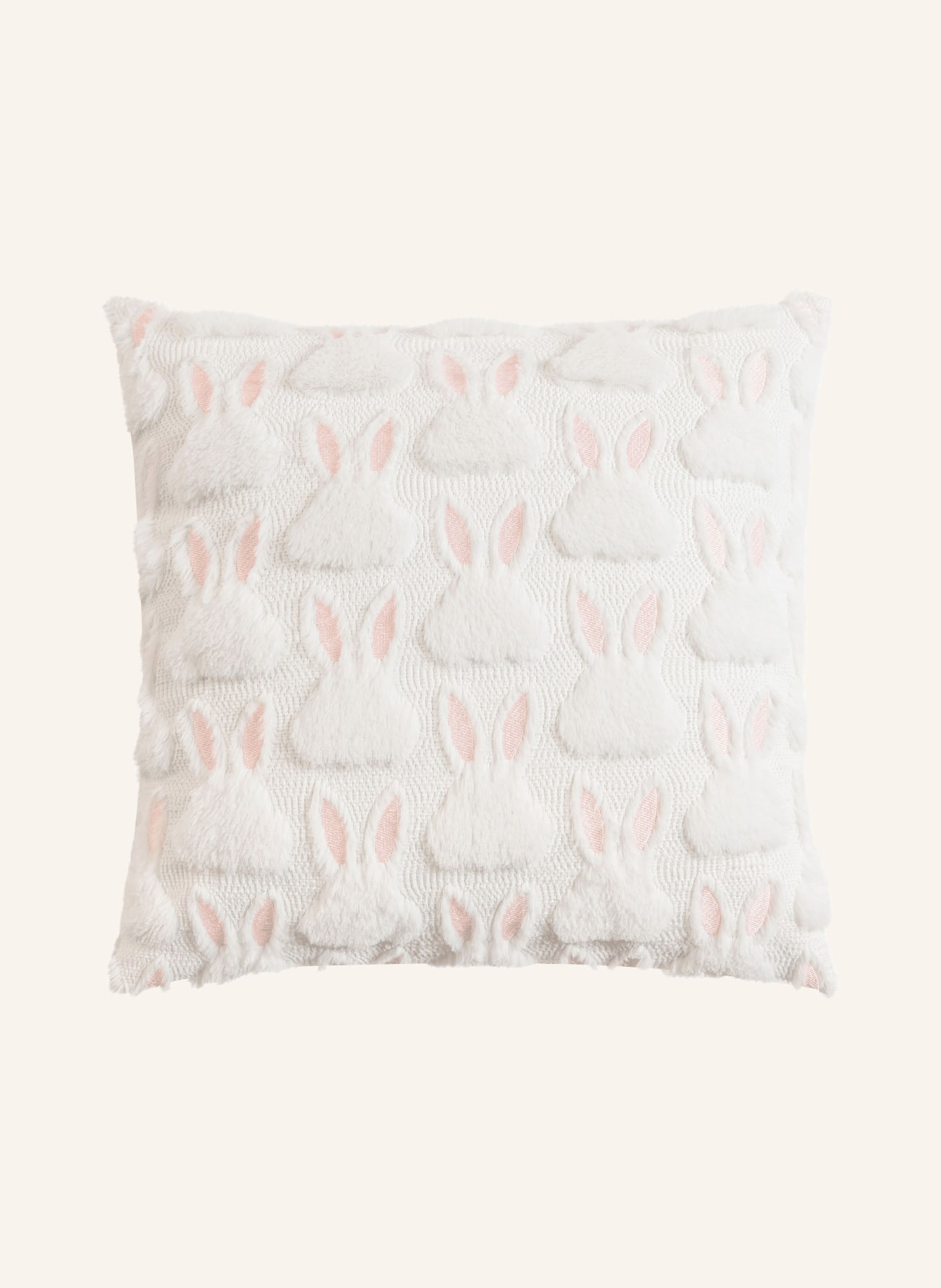 MAGMA Decorative pillowcase SCHNUFFI: WHITE / PINK