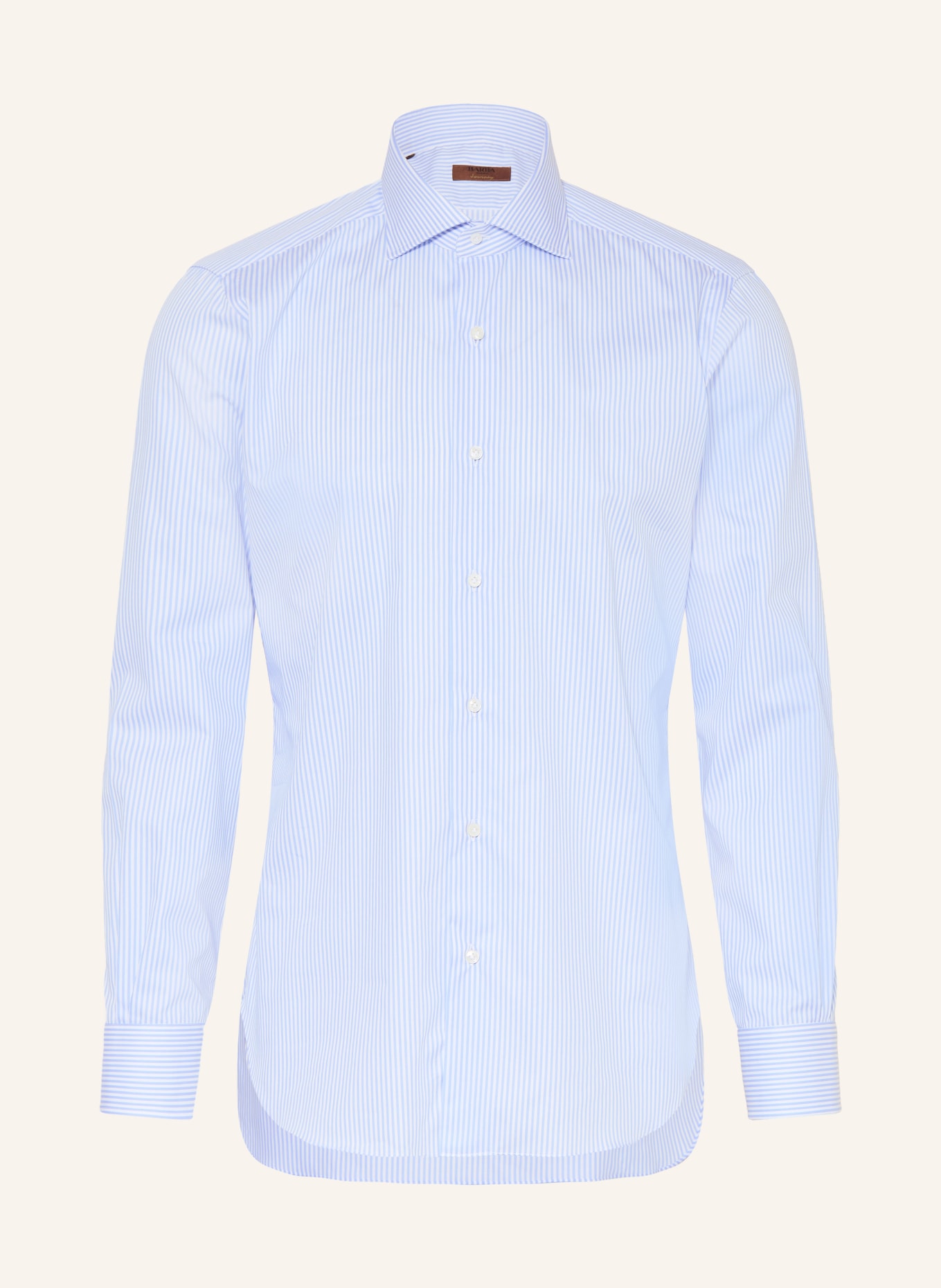 BARBA NAPOLI Chemise Slim Fit: BLEU CLAIR / BLANC