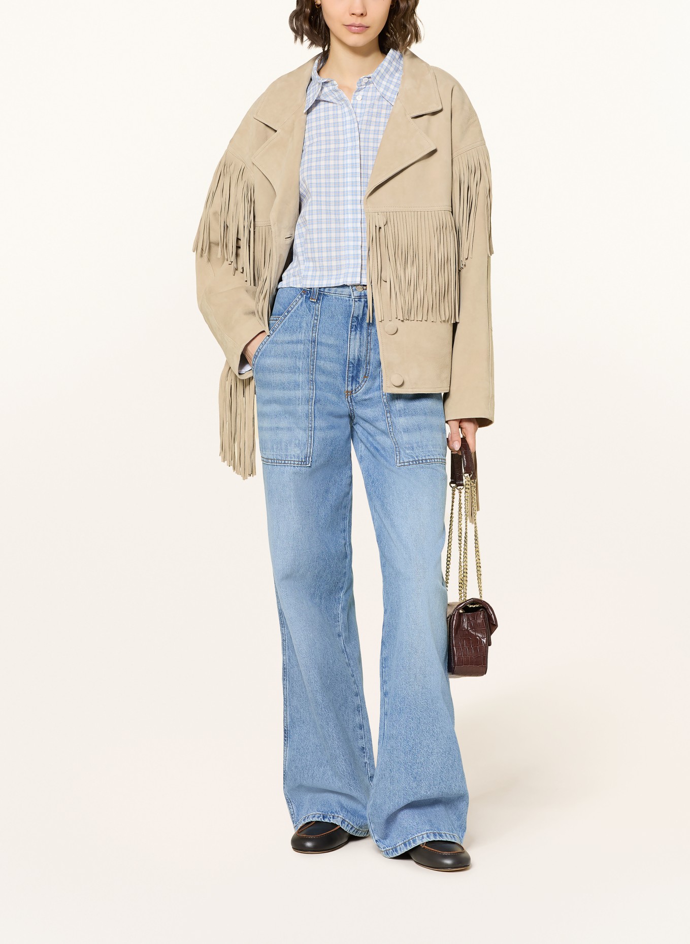 SANDRO Dżinsy z szerokimi nogawkami: 4785 BLUE JEAN