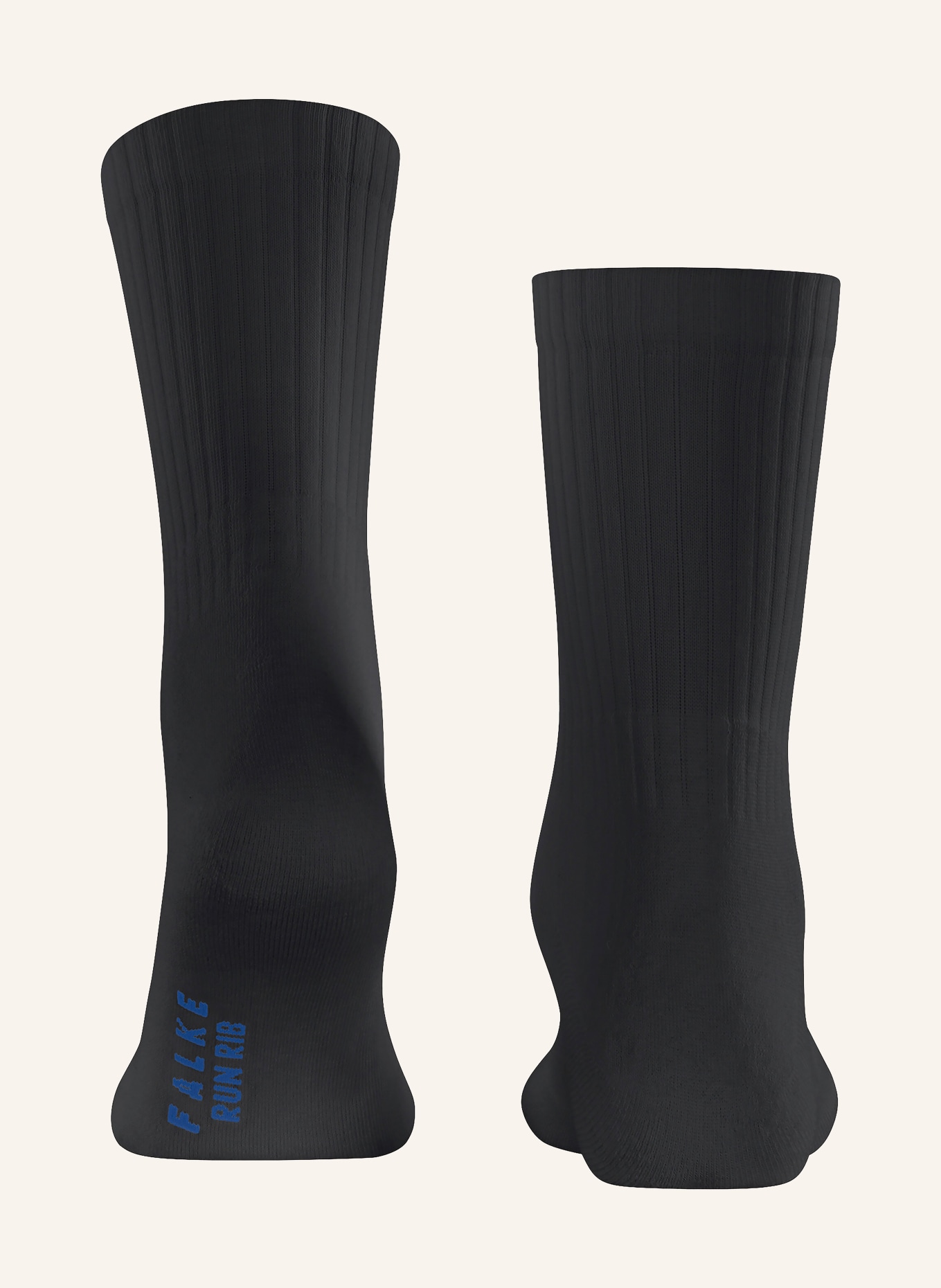 FALKE Ponožky RUN RIB CREW: 3000 BLACK