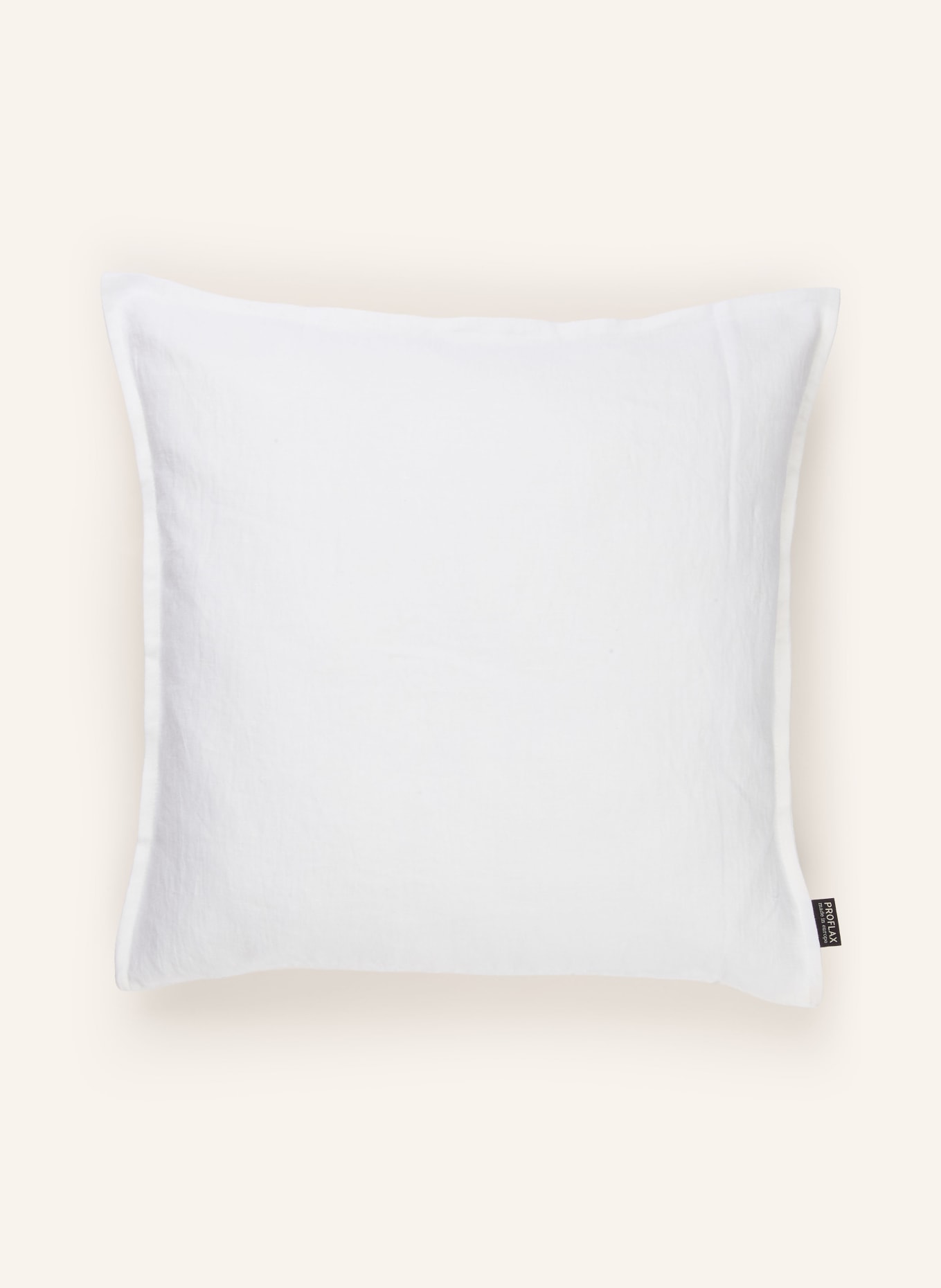 PROFLAX Dekokissenhülle aus Leinen: WEISS