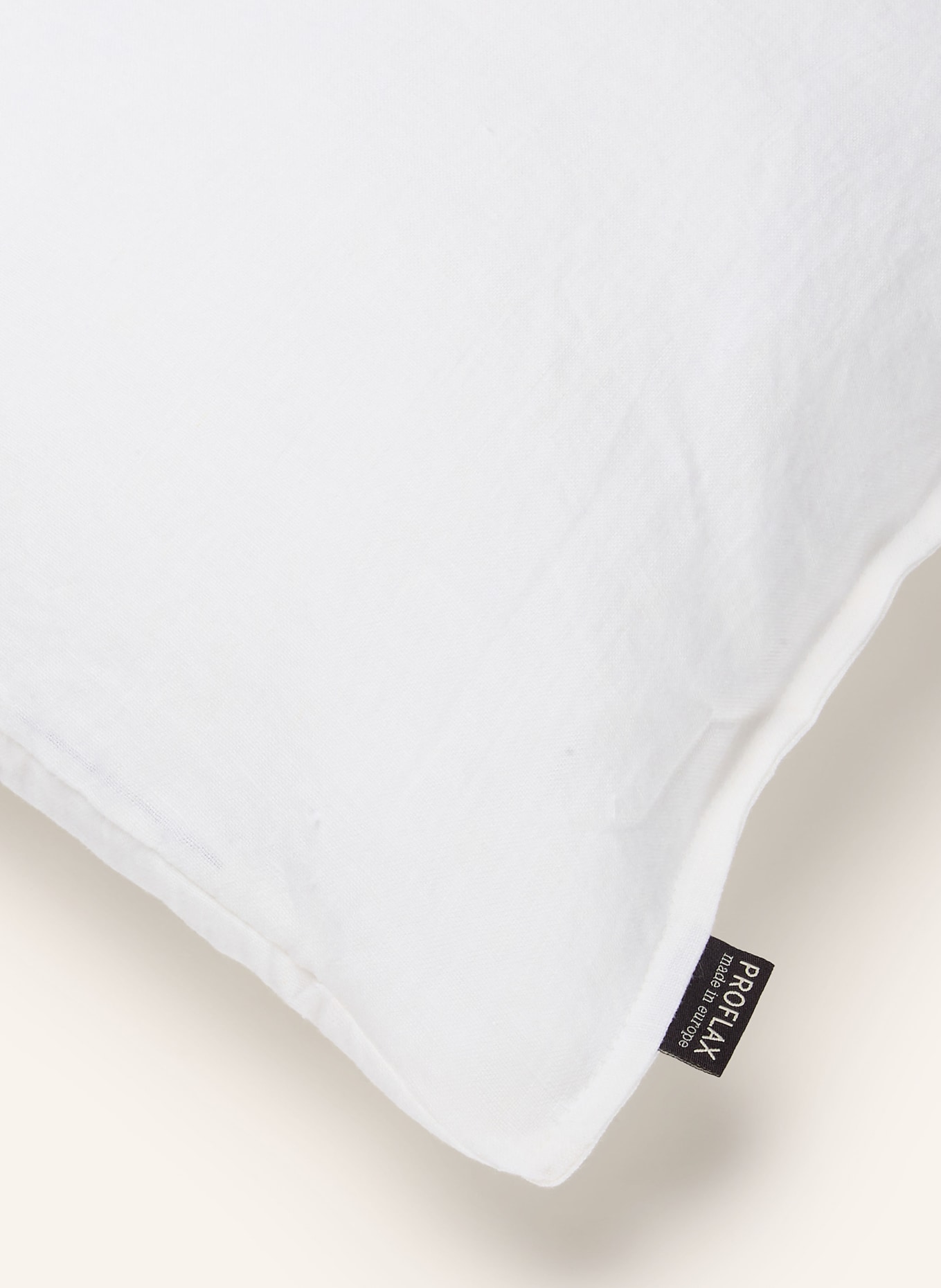 PROFLAX Dekokissenhülle aus Leinen: WEISS