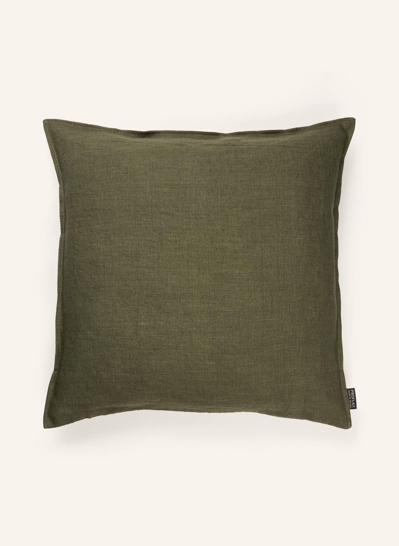 PROFLAX Dekokissenhülle aus Leinen: OLIV
