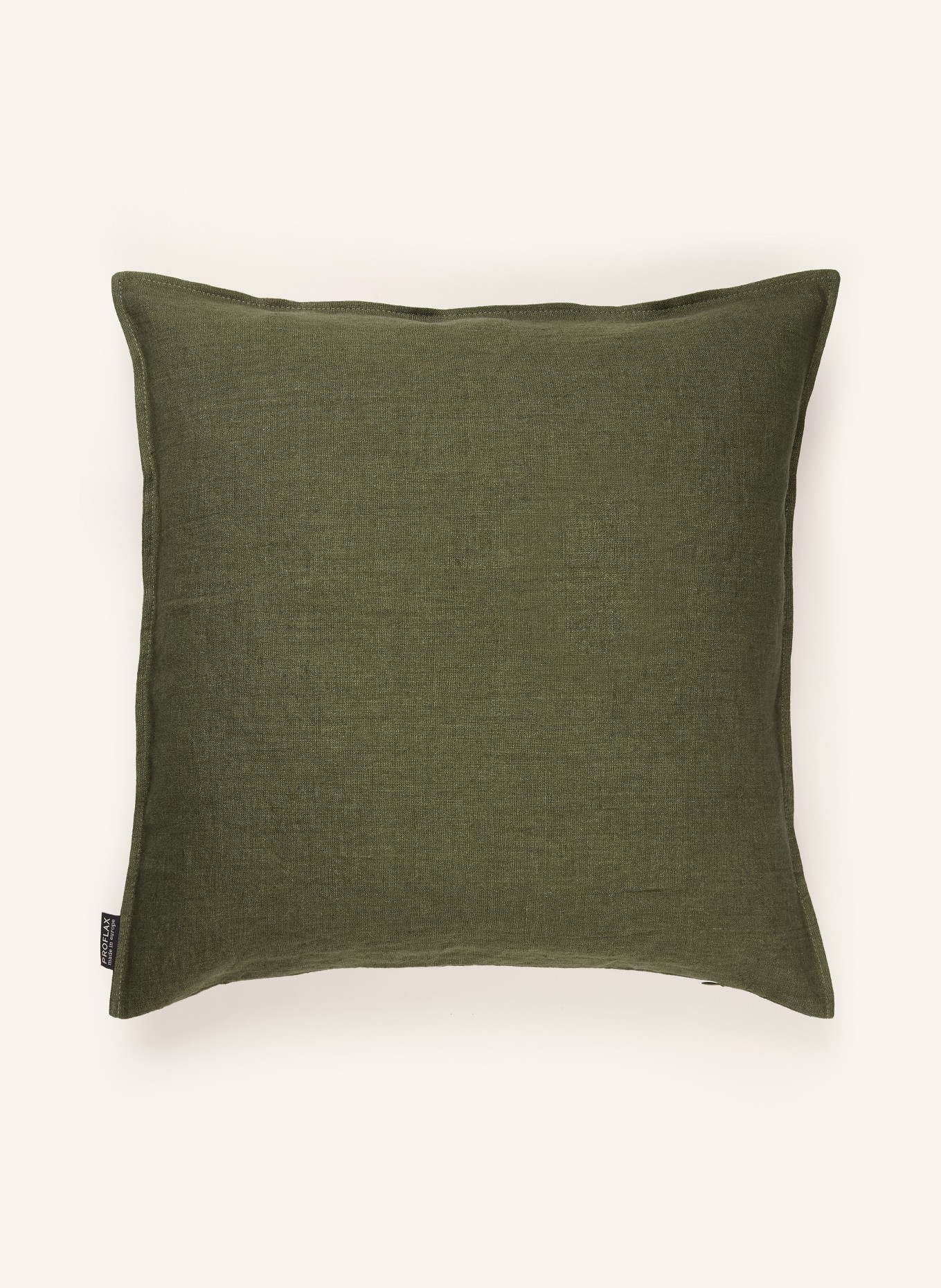 PROFLAX Dekokissenhülle aus Leinen: OLIV