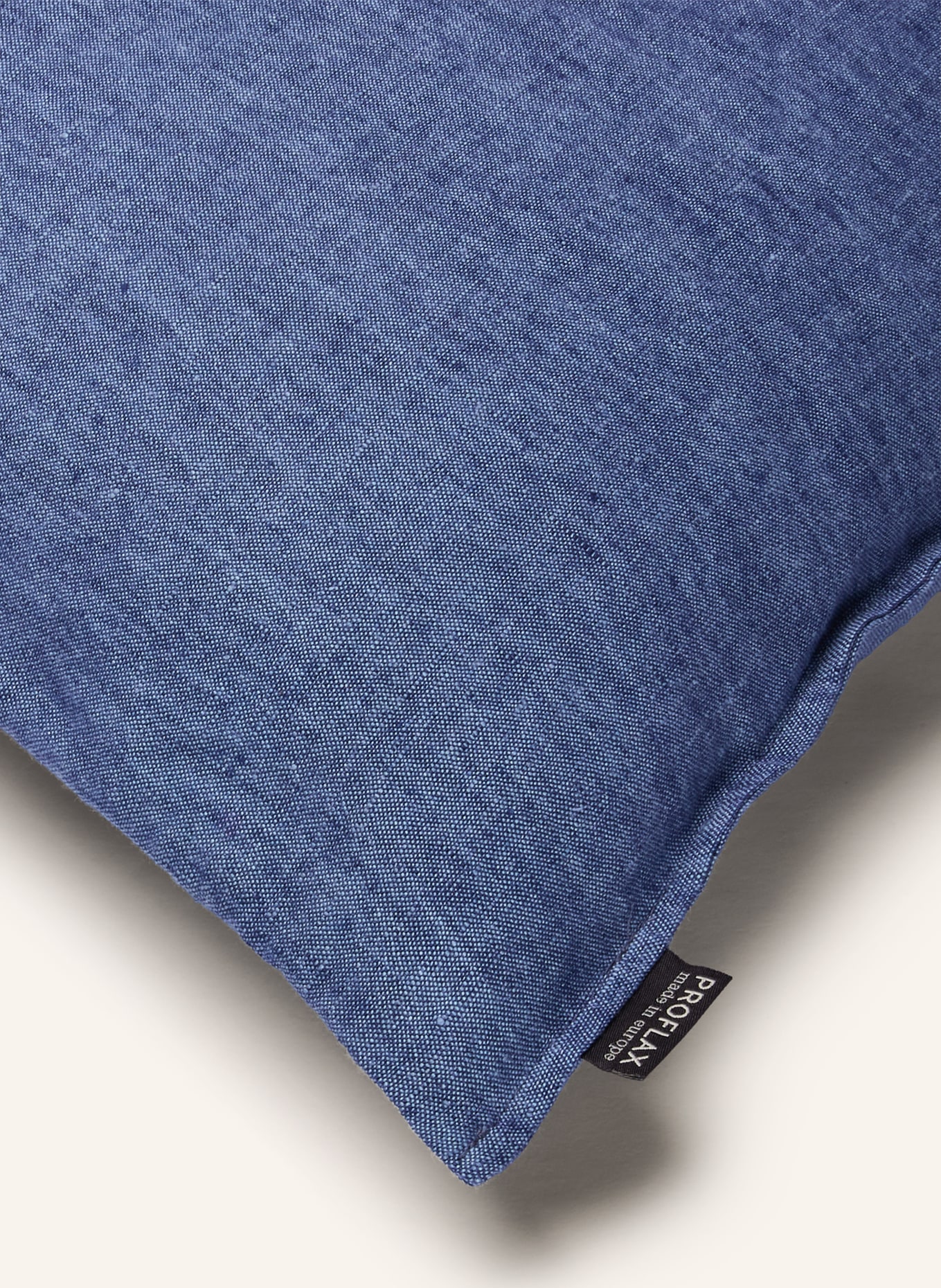 PROFLAX Poszewka dekoracyjna z lnu: NIEBIESKI