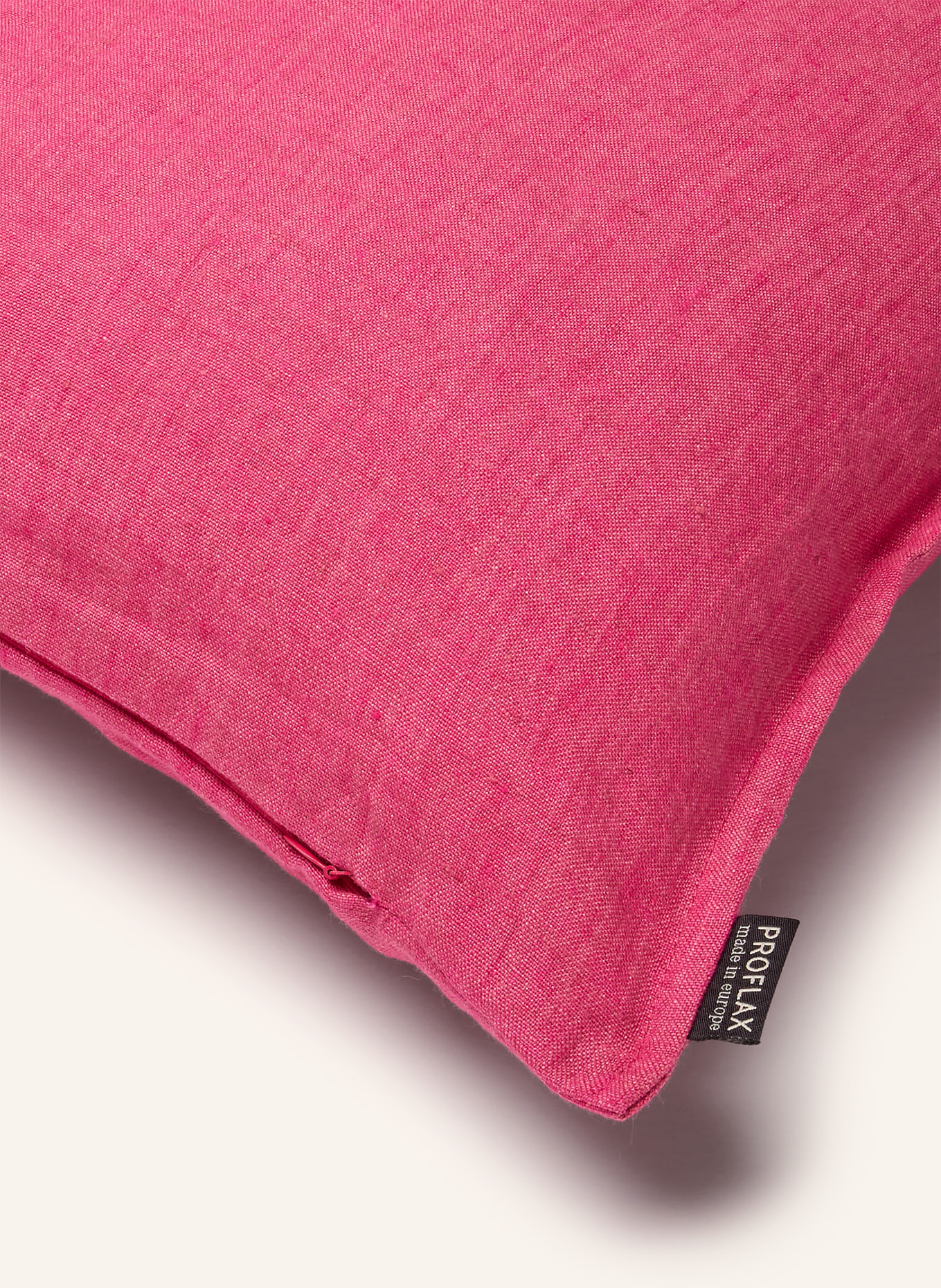PROFLAX Dekokissenhülle aus Leinen: PINK