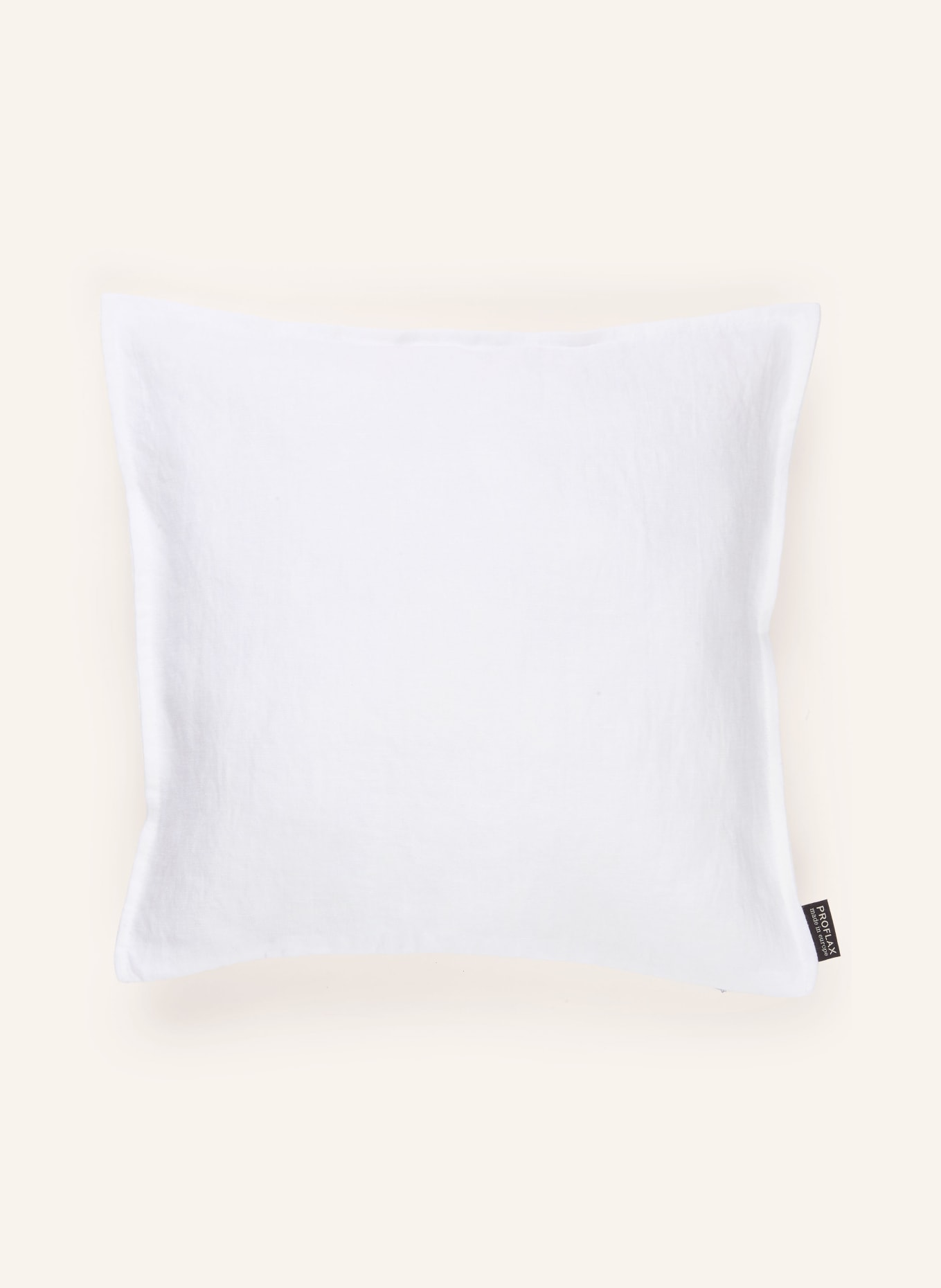 PROFLAX Dekokissenhülle aus Leinen: WEISS
