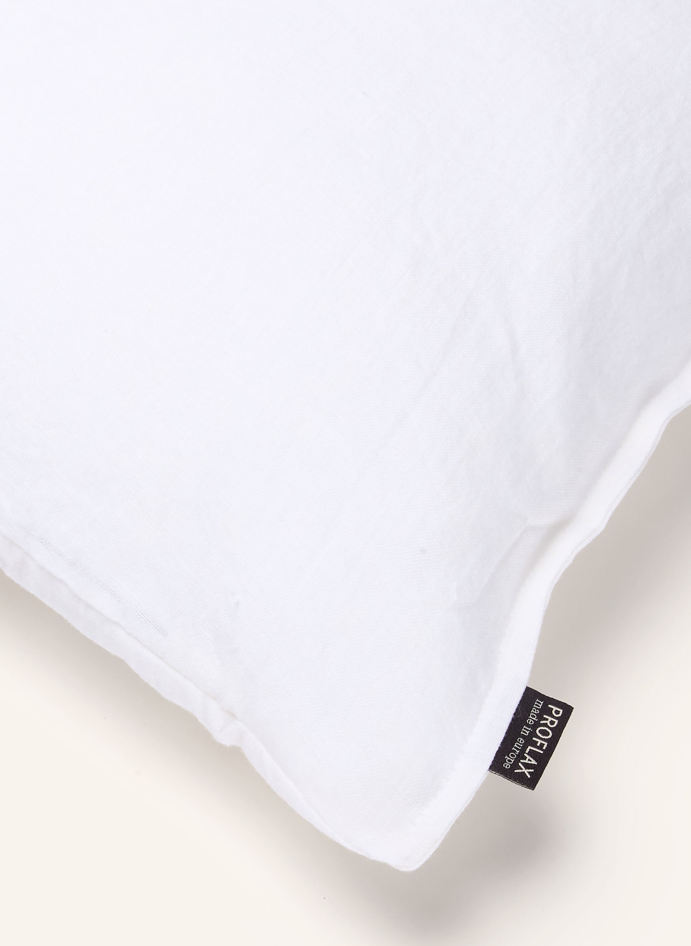 PROFLAX Dekokissenhülle aus Leinen: WEISS