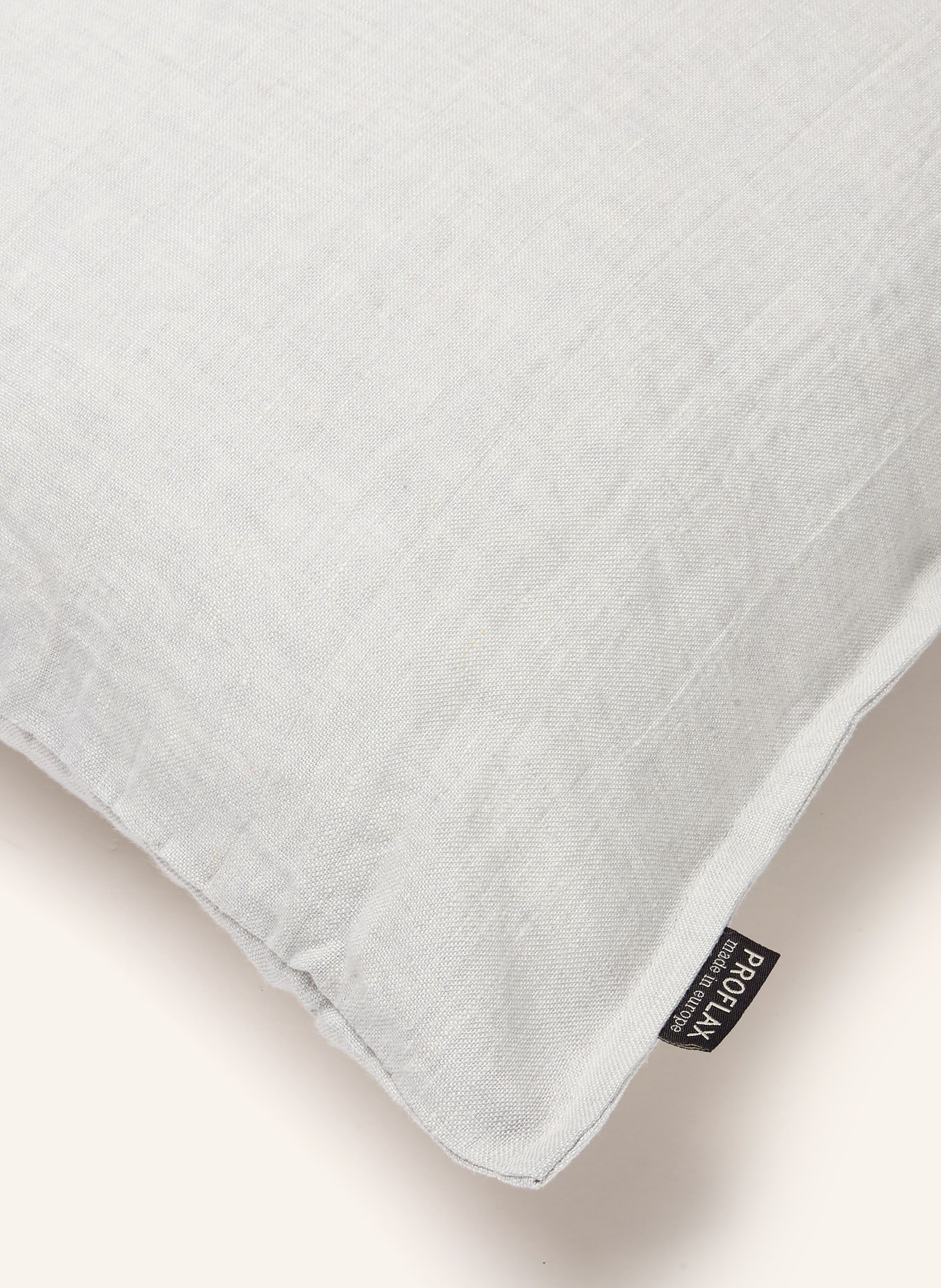 PROFLAX Dekokissenhülle aus Leinen: HELLGRAU