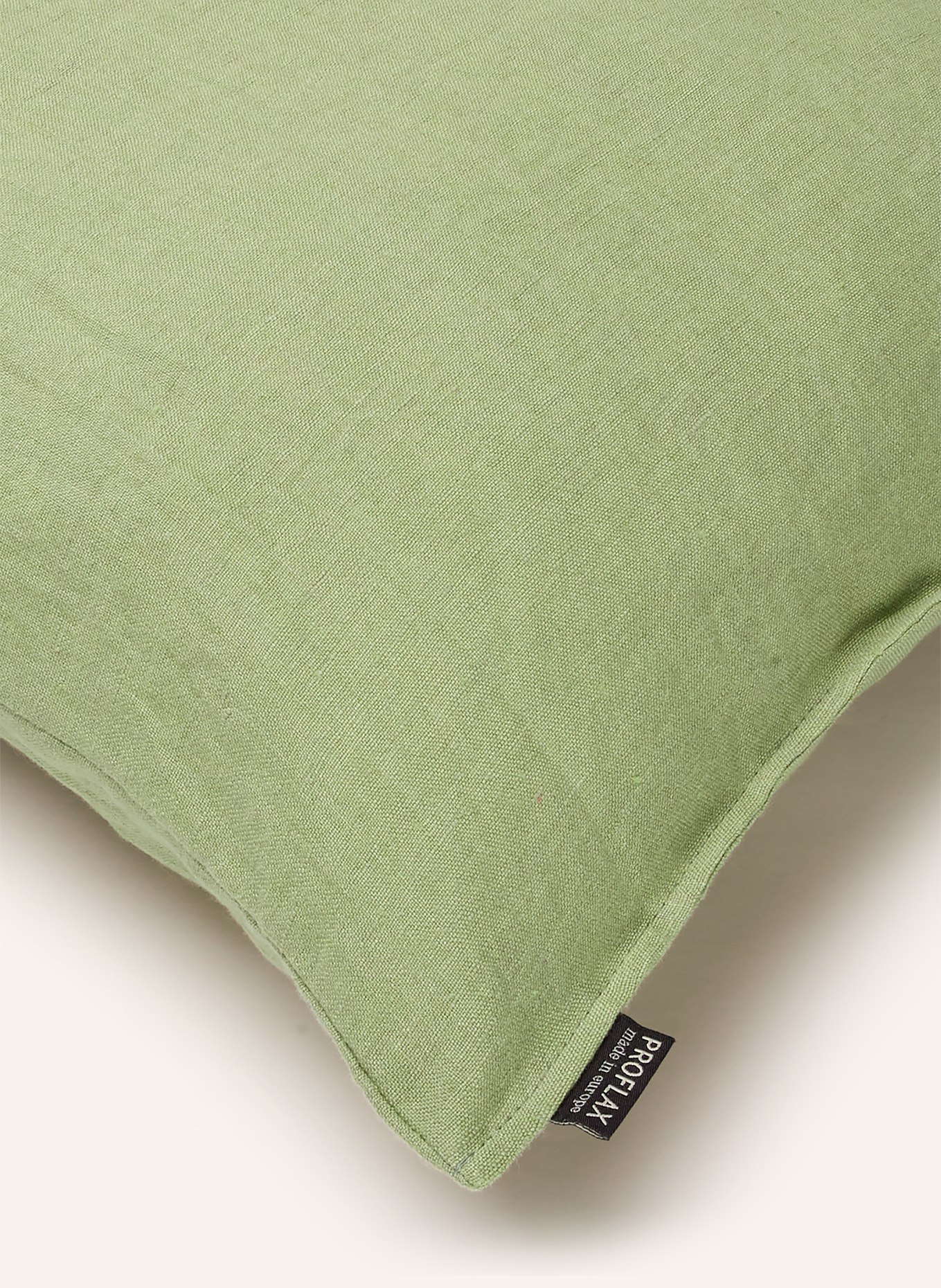 PROFLAX Dekokissenhülle aus Leinen: GRÜN