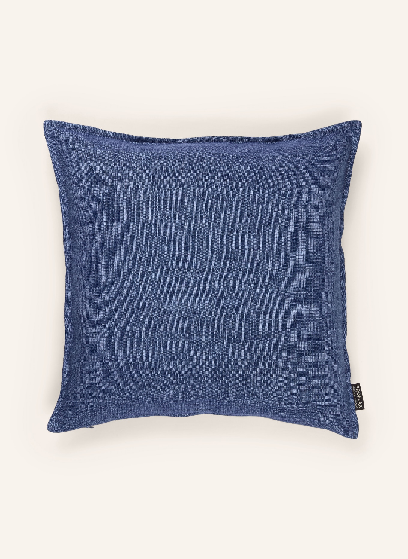 PROFLAX Dekokissenhülle aus Leinen: DUNKELBLAU