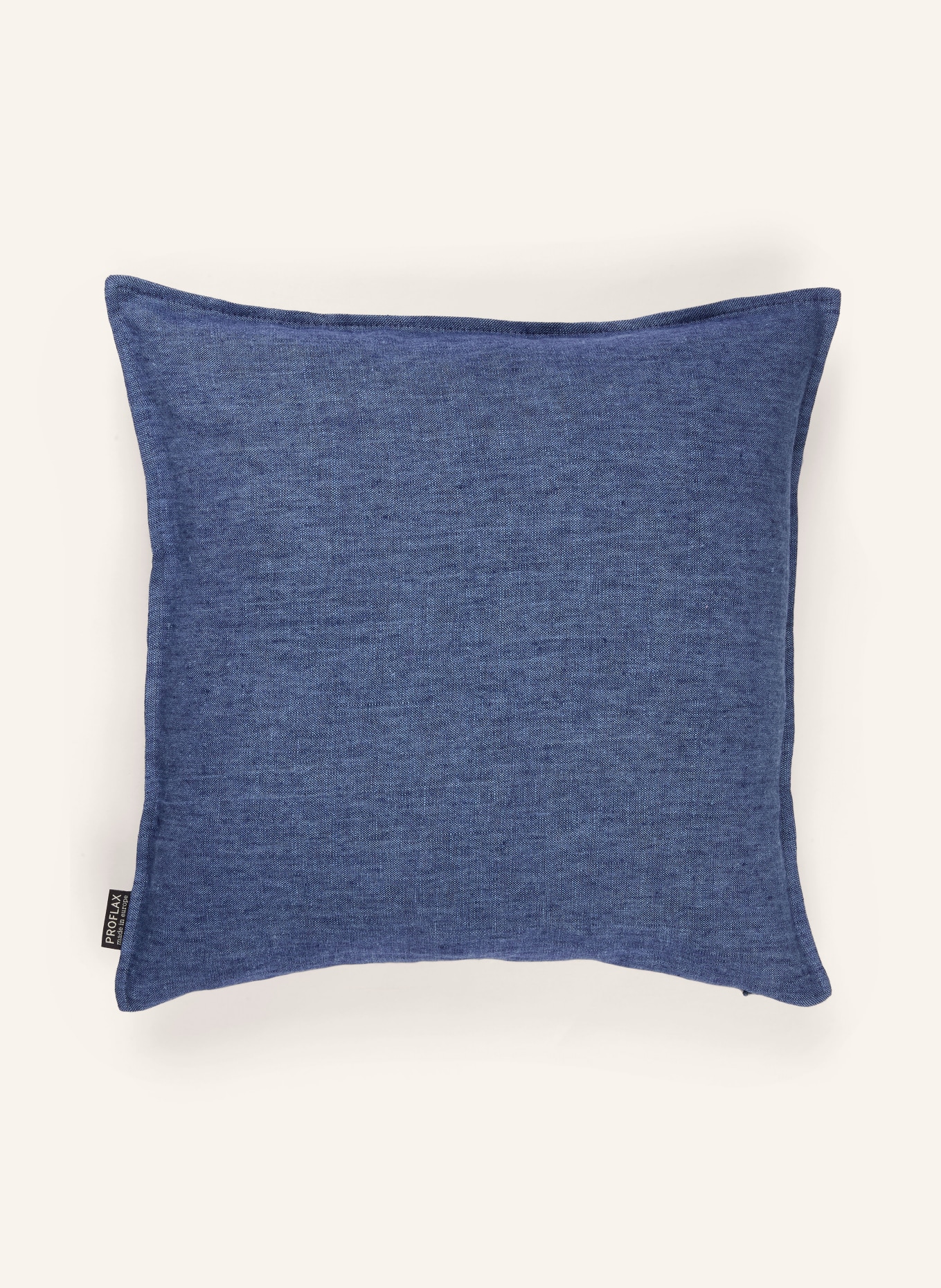 PROFLAX Dekokissenhülle aus Leinen: DUNKELBLAU