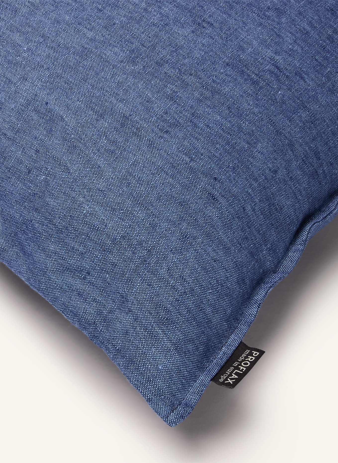 PROFLAX Dekokissenhülle aus Leinen: DUNKELBLAU