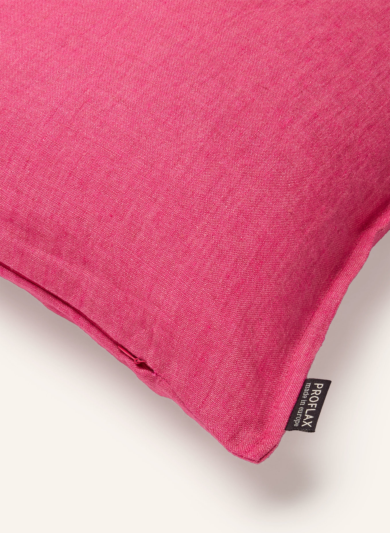 PROFLAX Dekokissenhülle aus Leinen: FUCHSIA