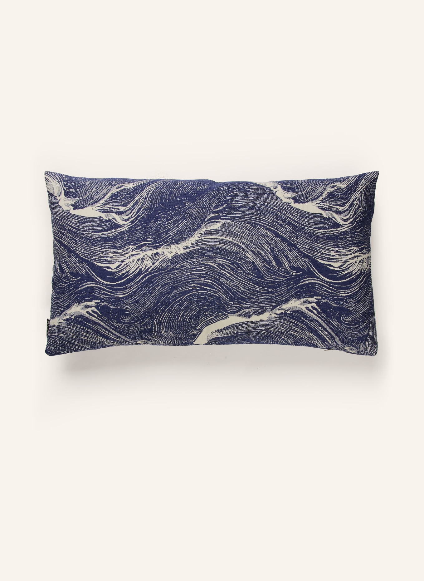 PROFLAX Decorative cushion cover WAVES: BLUE / ECRU