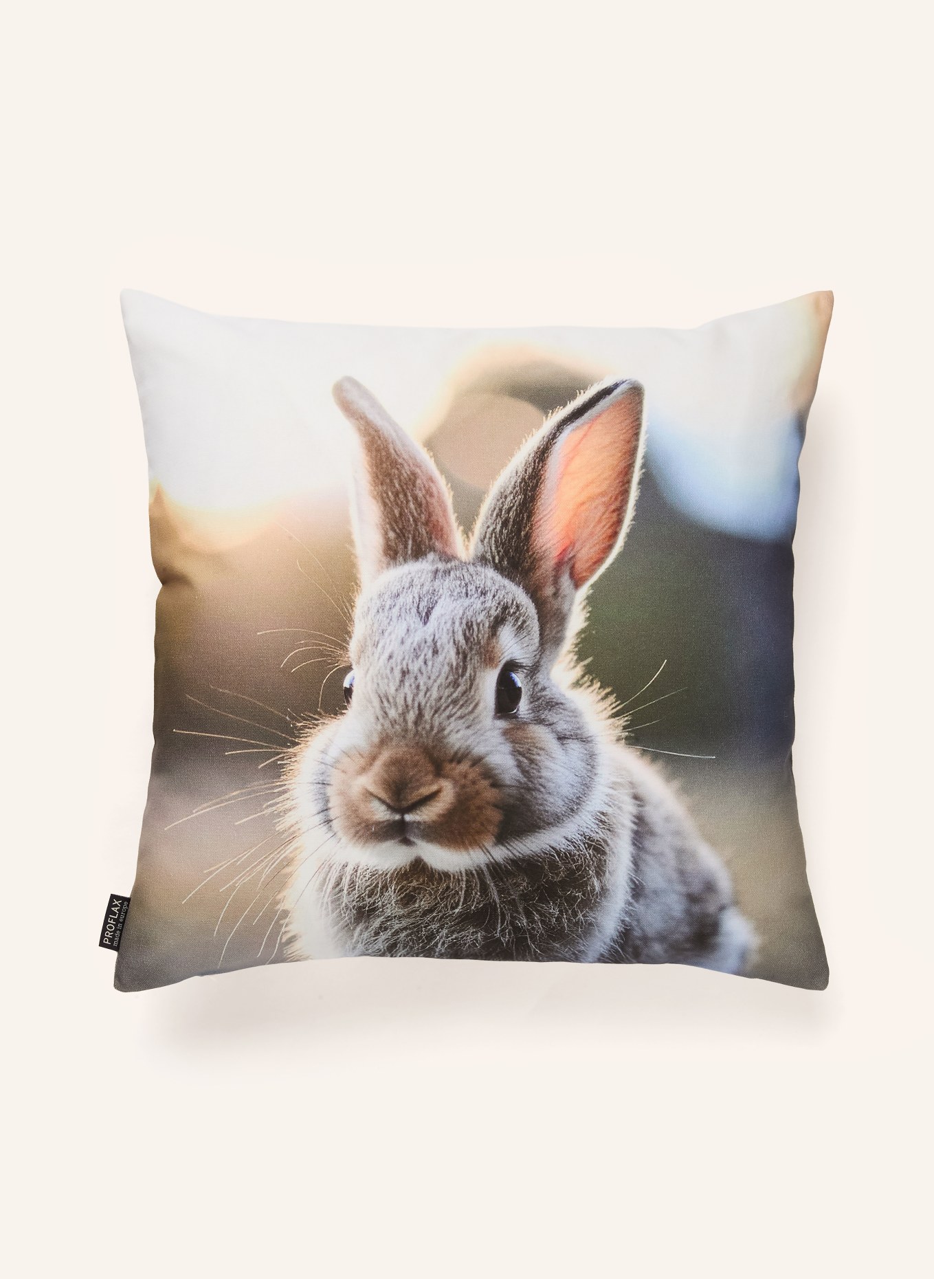 PROFLAX Dekokissenhülle SCHNUFFEL: BEIGE / TAUPE / GRAU