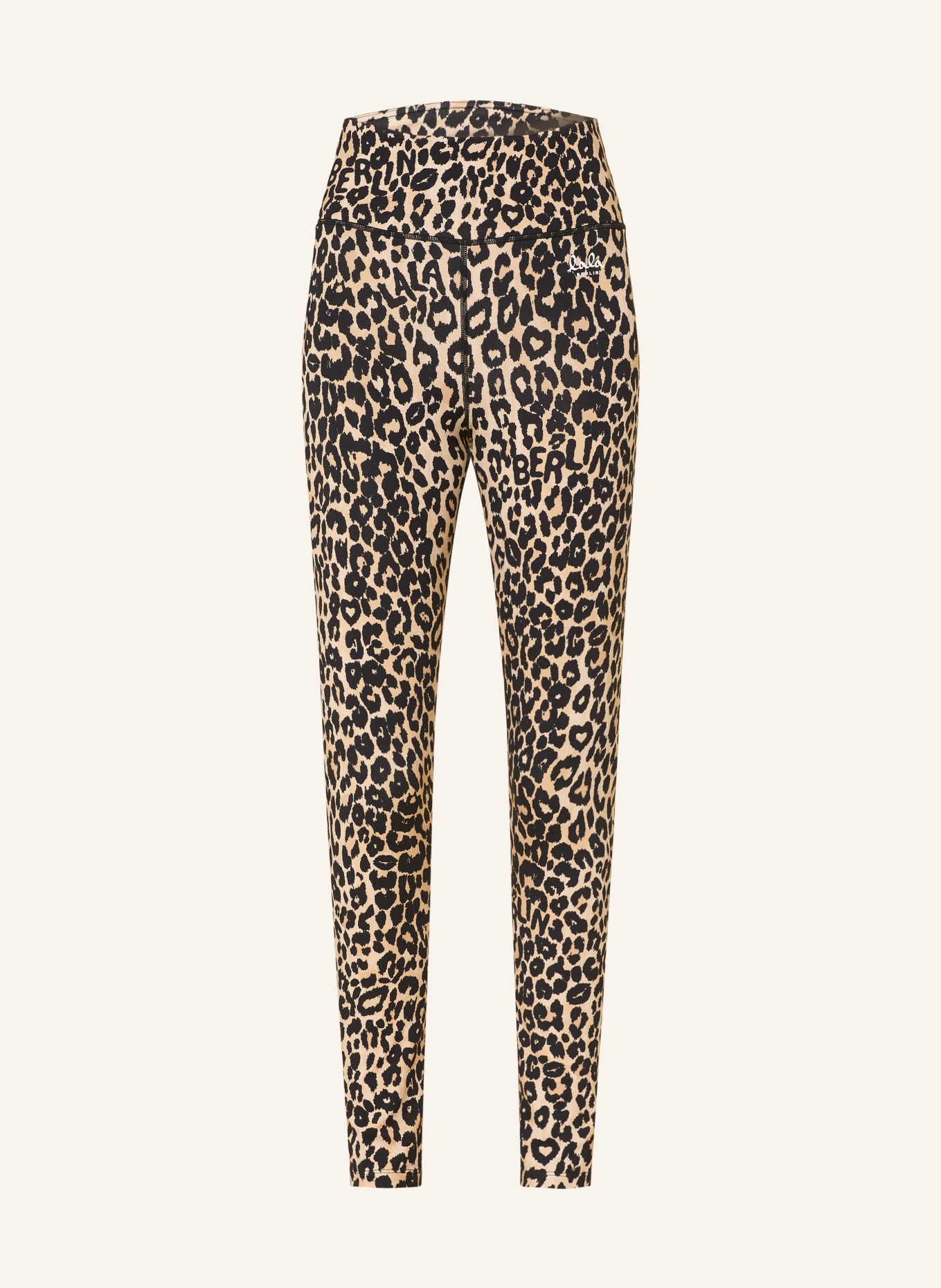 Lala Berlin LEA leggings: LIGHT BROWN / BLACK