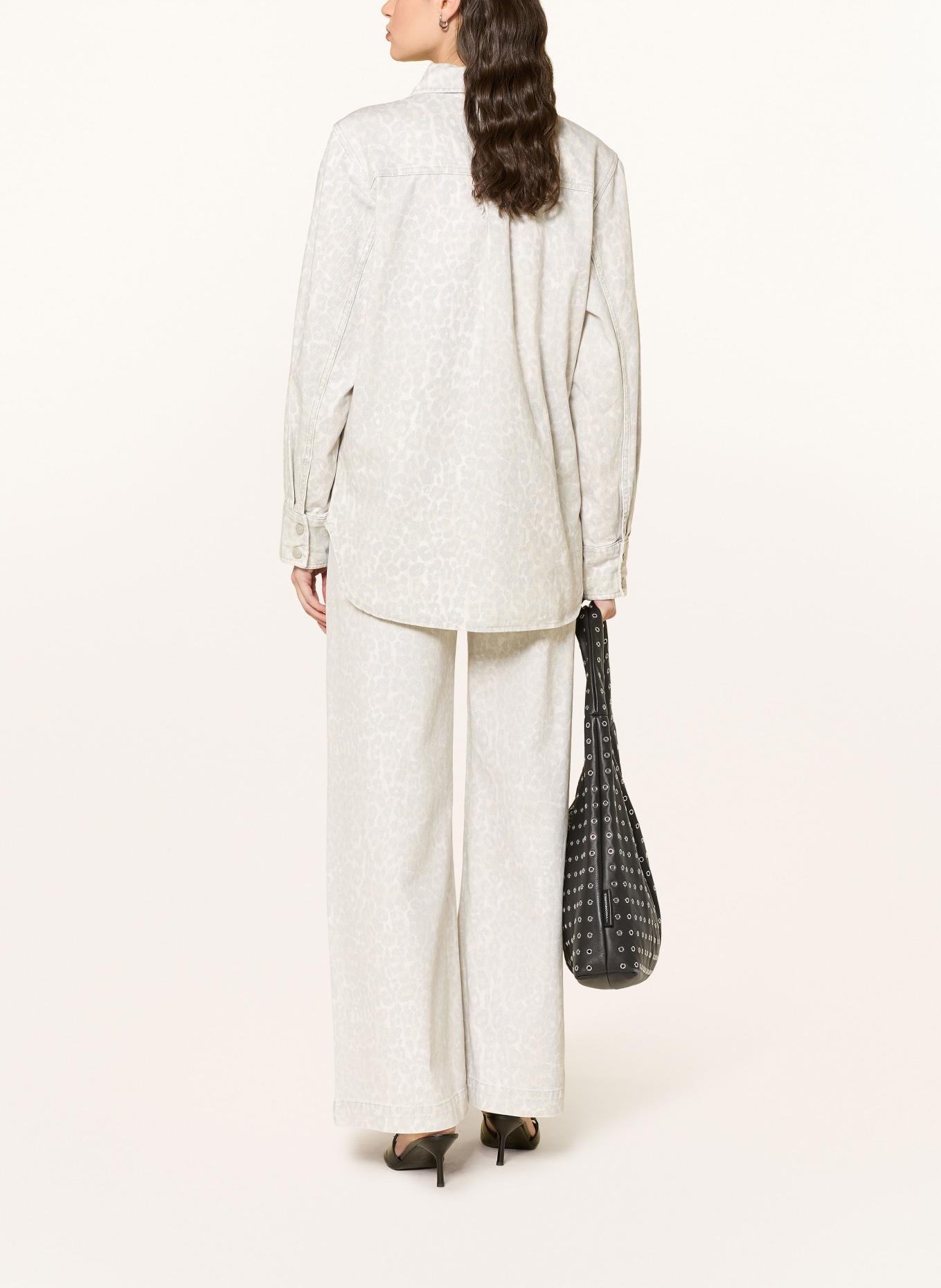 Lala Berlin Dżinsy z szerokimi nogawkami PALOMA: washed cream leo