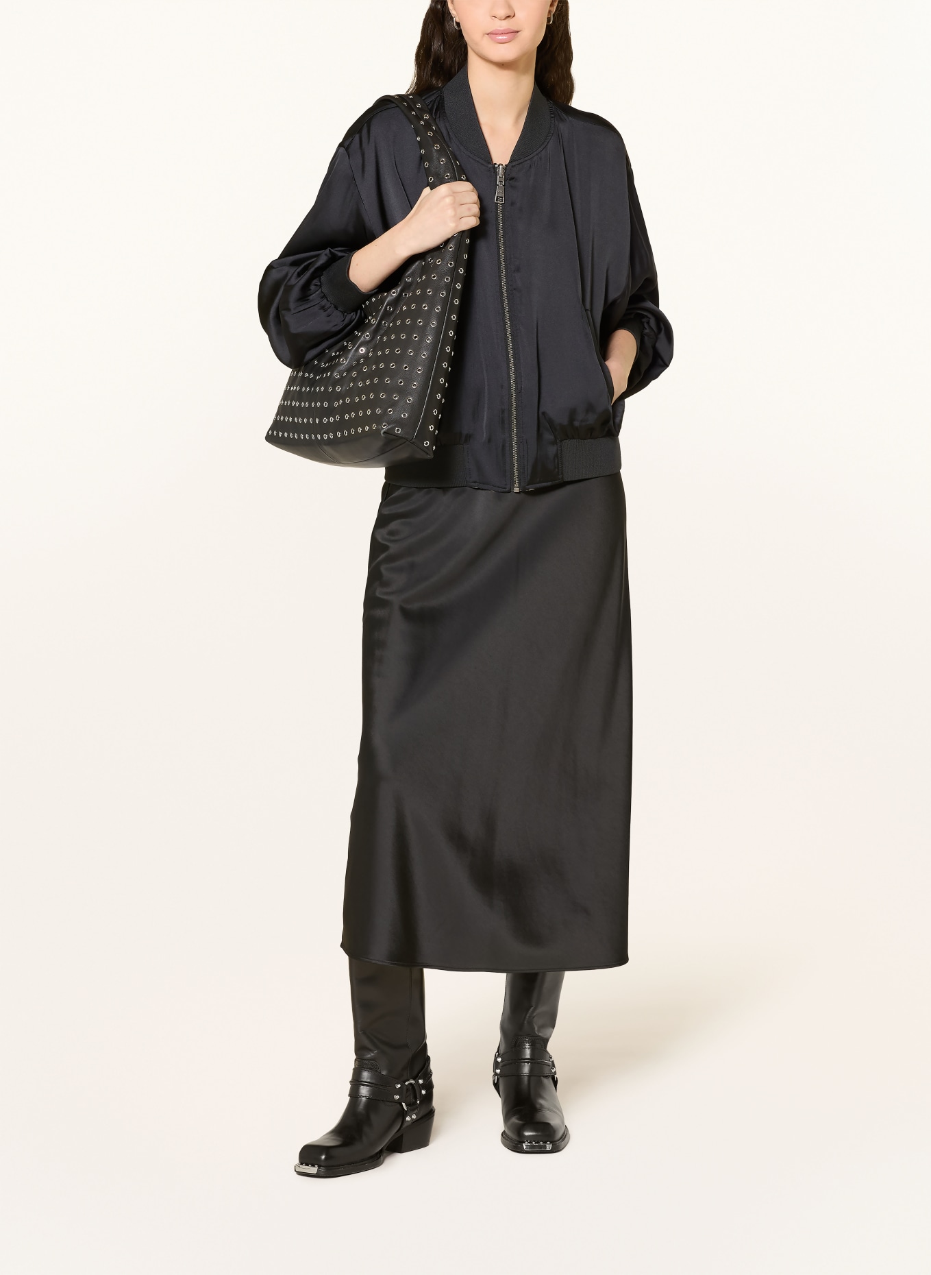 Lala Berlin Kurtka dwustronna JESSA: CZARNY / KREMOWY