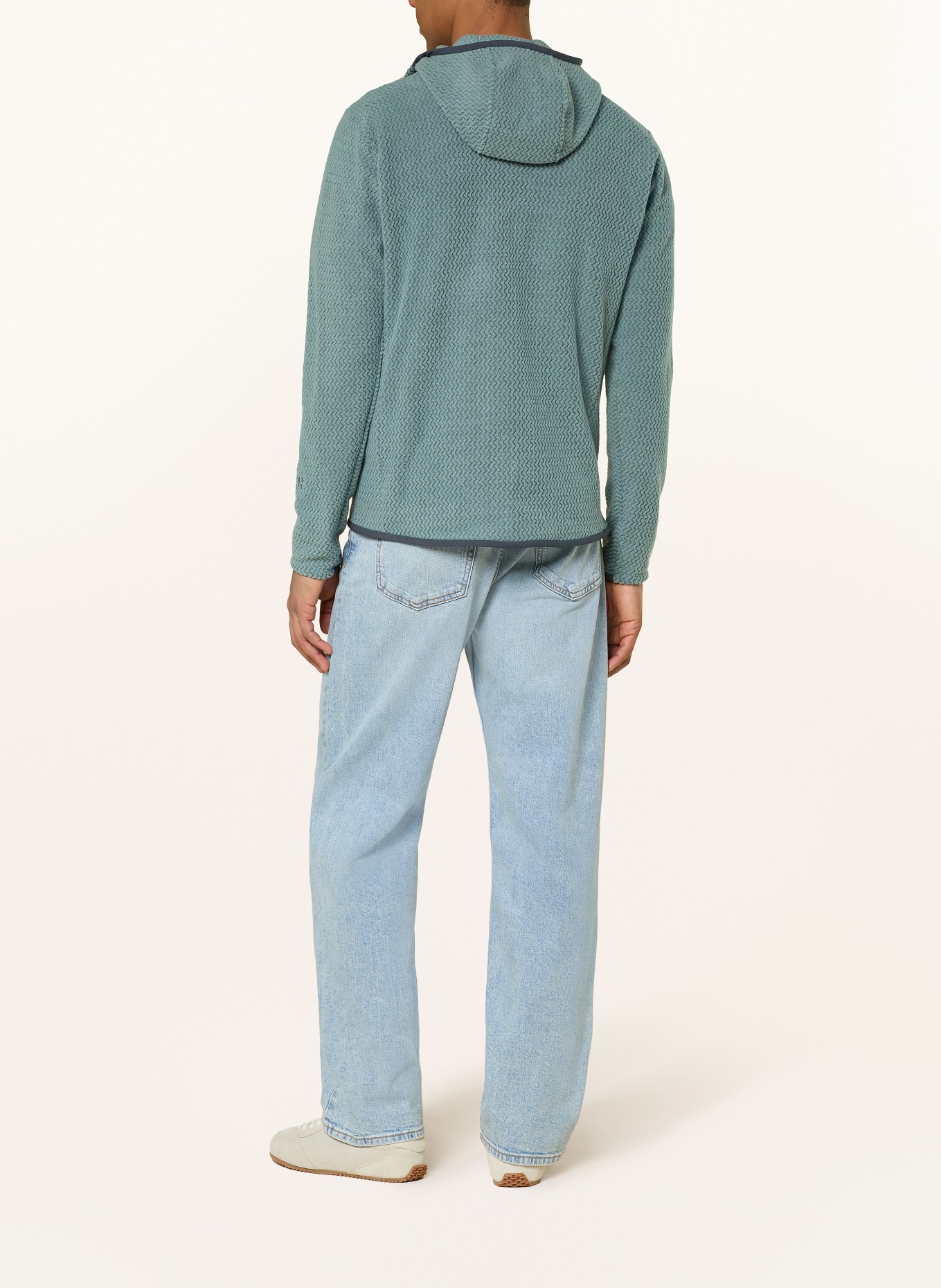 patagonia Fleecová bunda R1® AIR: PETROLEJOVÁ