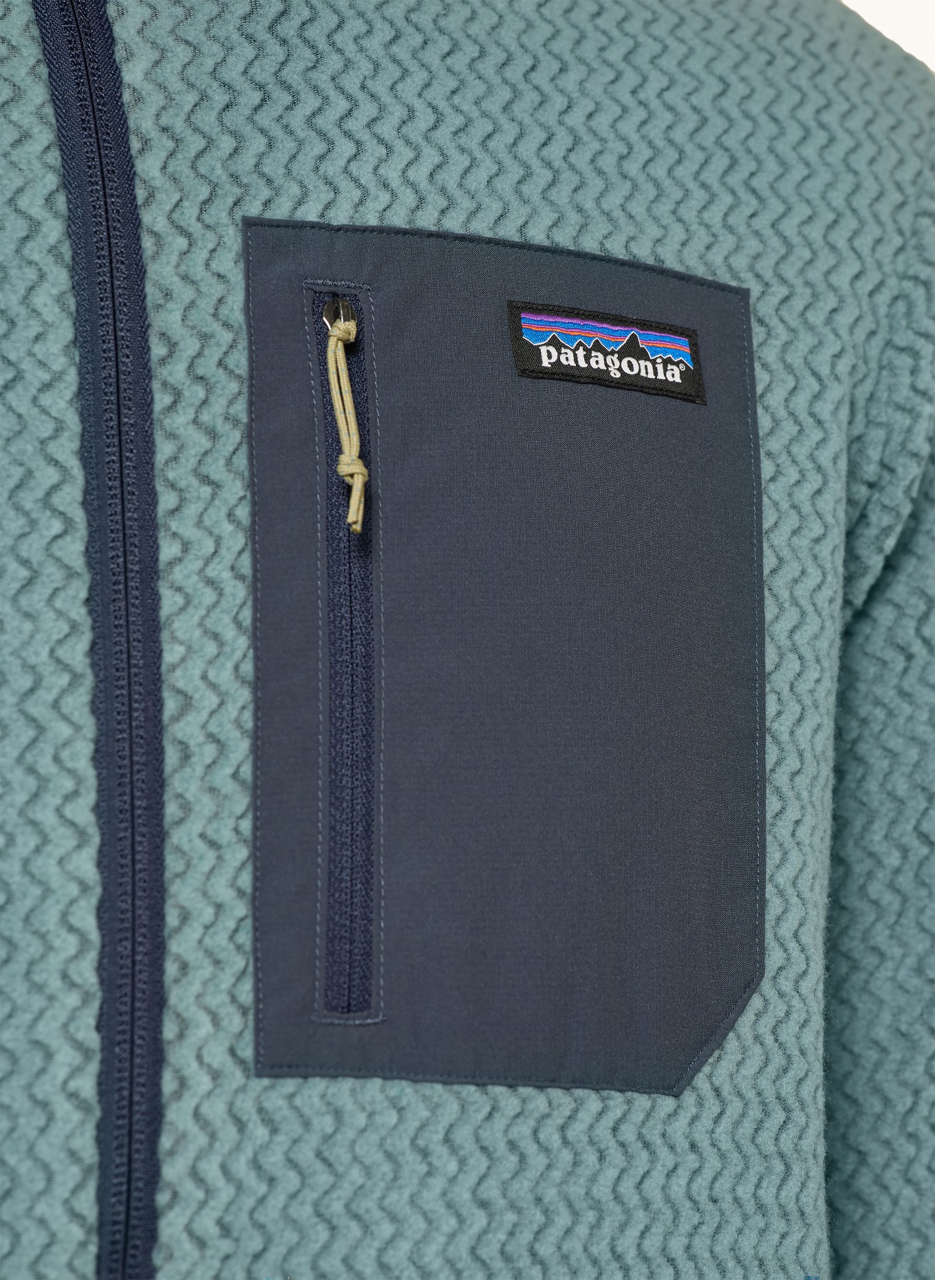 patagonia Fleecová bunda R1® AIR: PETROLEJOVÁ