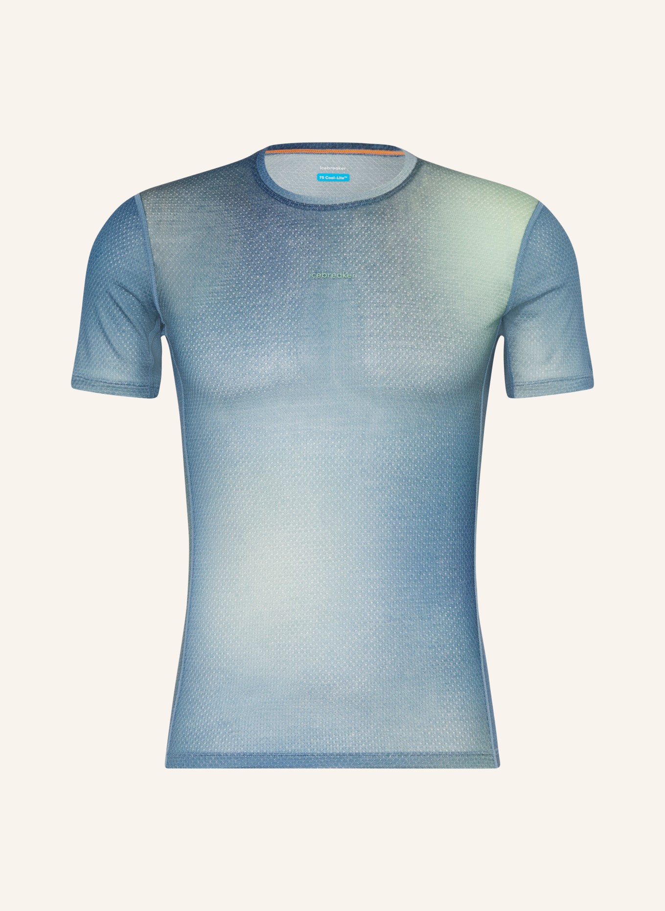 icebreaker Koszulka MERINOMIX 75 COOL-LITE™ FEATHERLIGHT™: NIEBIESKI / JASNOŻÓŁTY