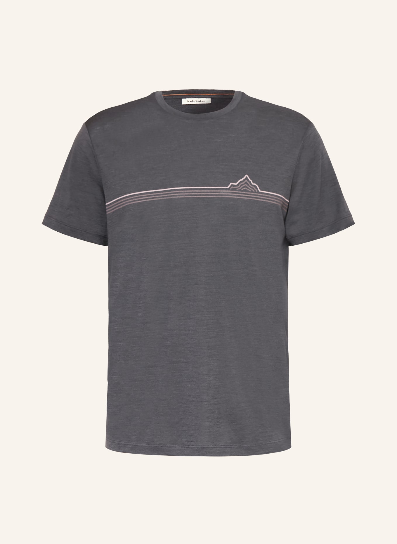 icebreaker Koszulka MERINO 150 TECH LITE z wełny merynosowej: CZIEMNOSZARY / BLADORÓŻOWY