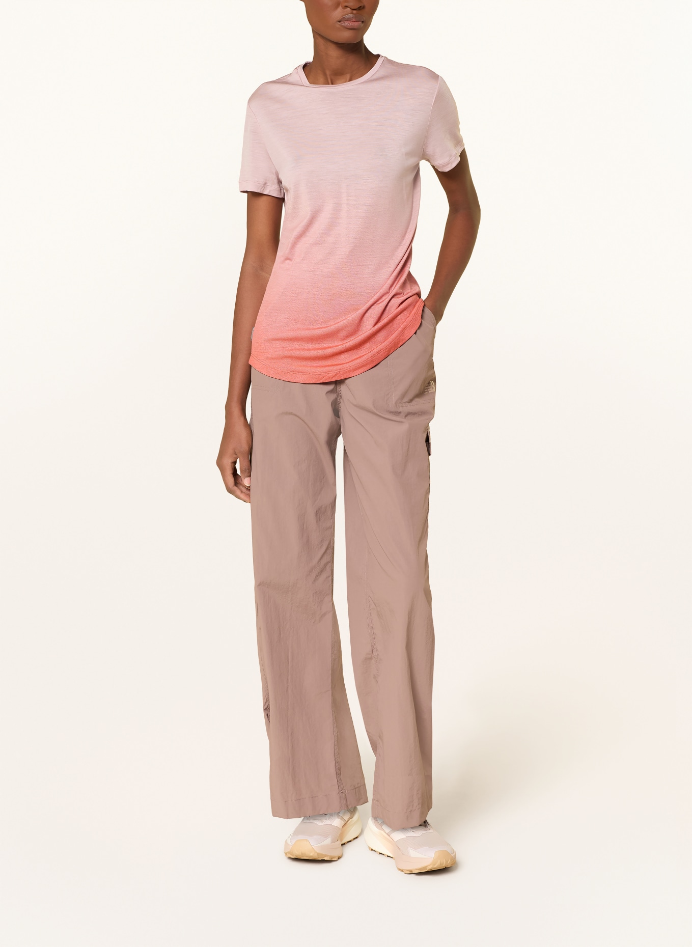 icebreaker T-shirt 125 ALTA SPHERE avec laine mérinos: ORANGE / ORANGE CLAIR