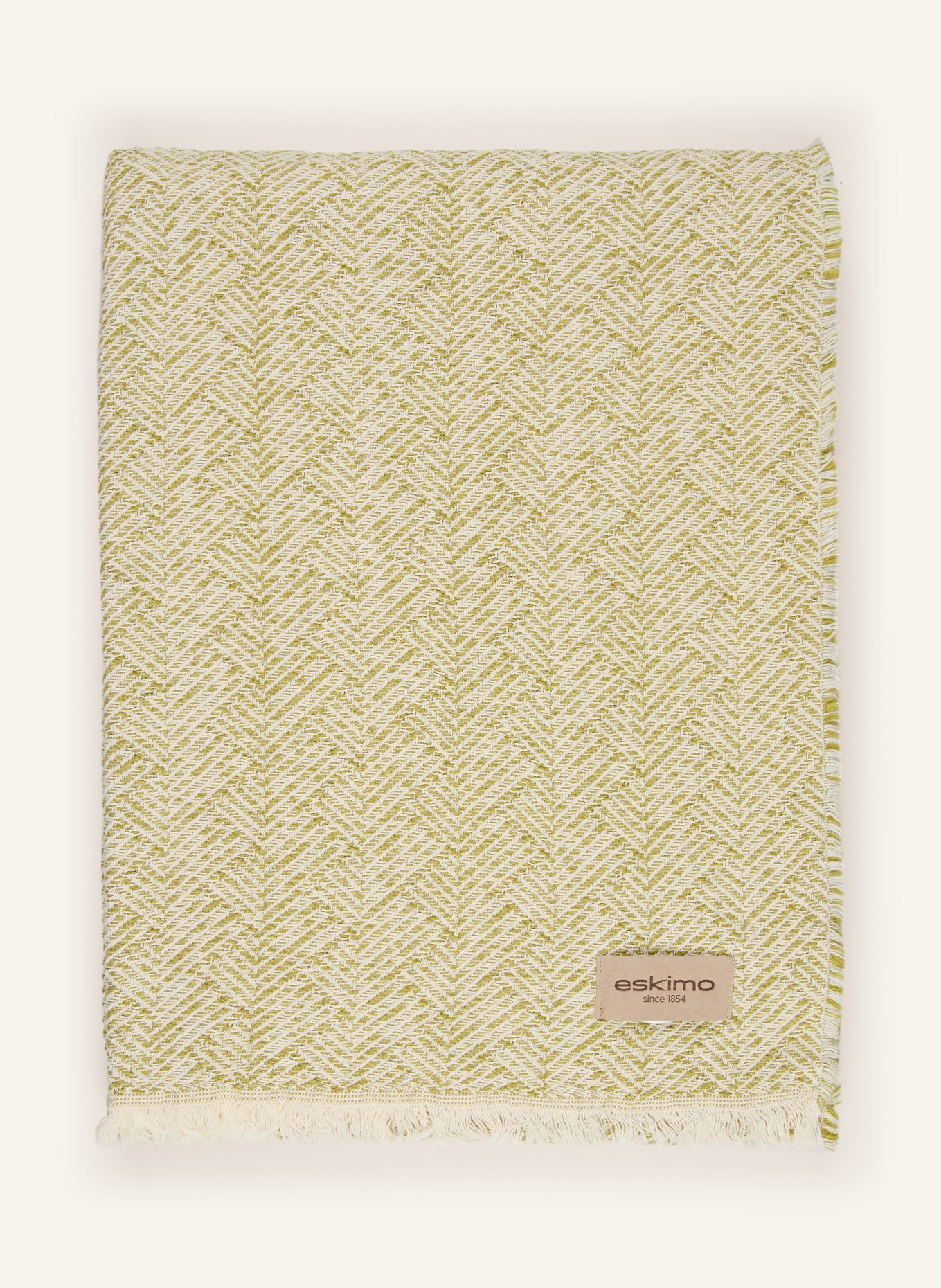 ESKIMO MYKONOS plaid: CREAM / LIGHT GREEN