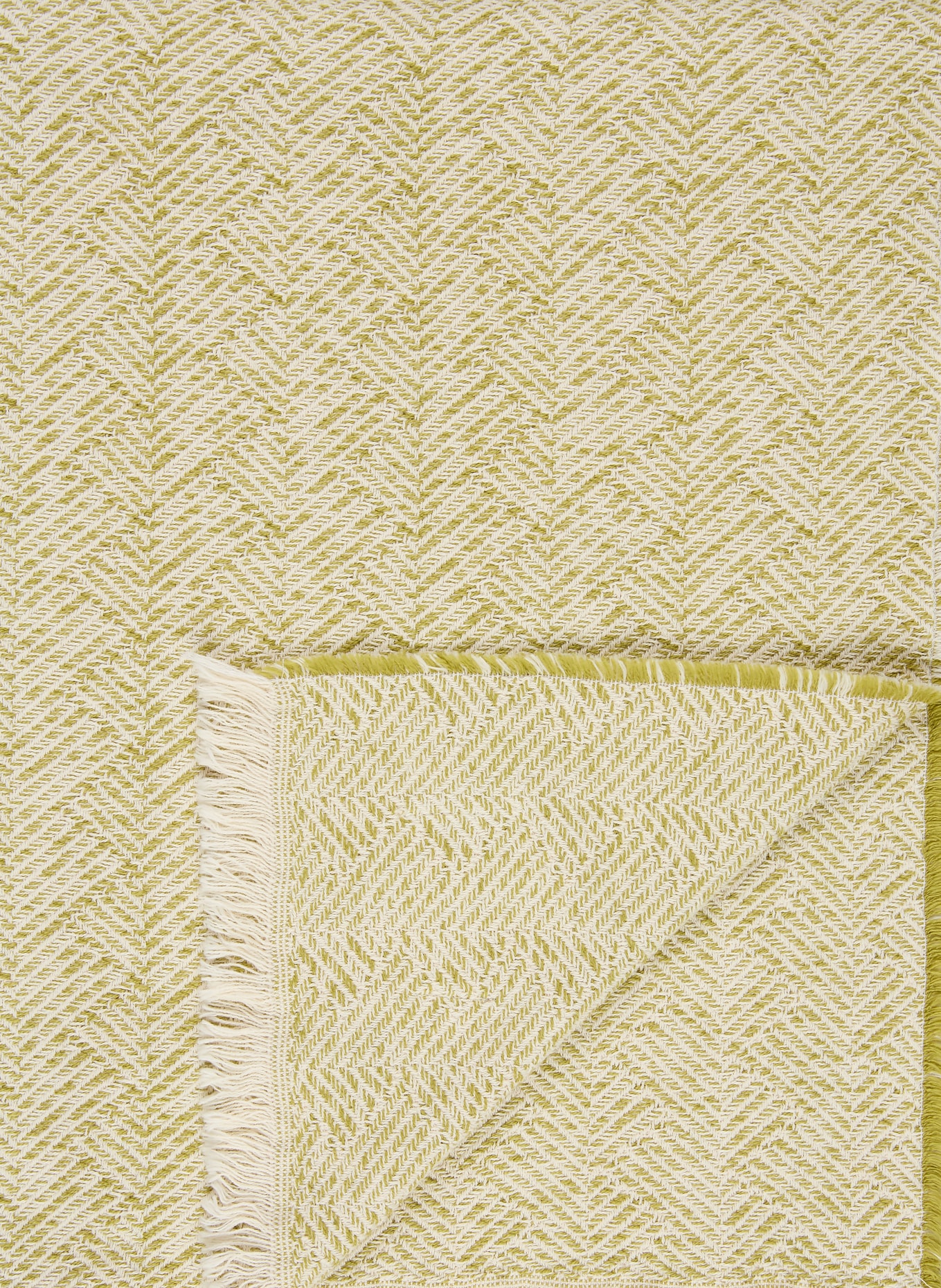 ESKIMO MYKONOS plaid: CREAM / LIGHT GREEN