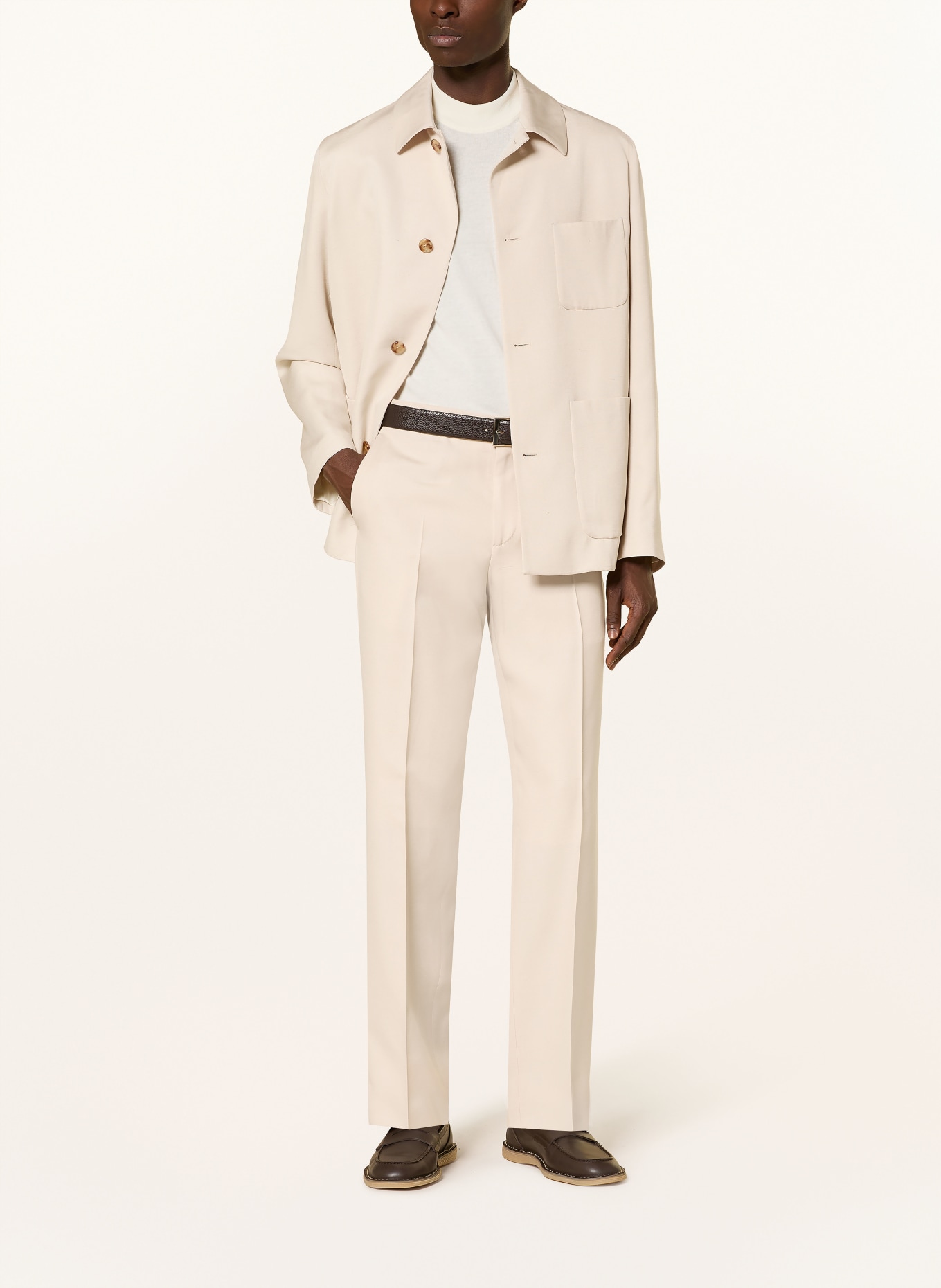 LARDINI Overjacket: BEIGE