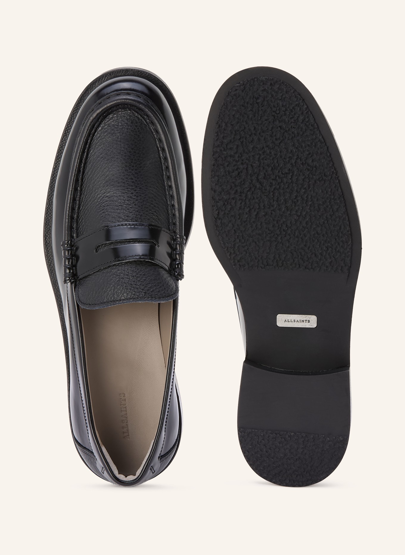 ALLSAINTS Penny-Loafer BLOOM: SCHWARZ